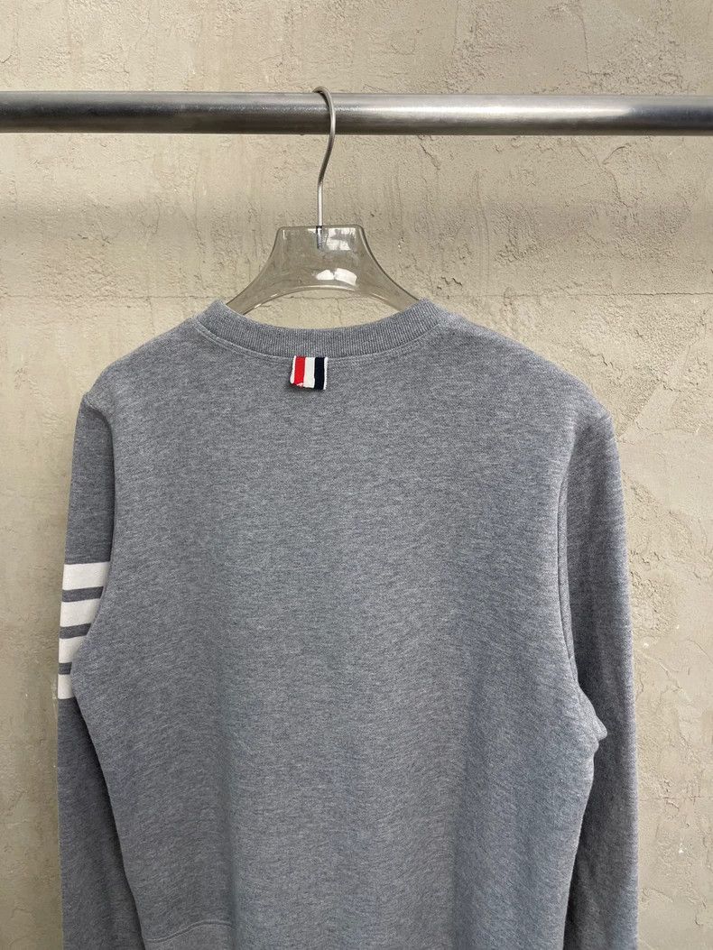 Thom Browne Thom Browne size1 Gray four stripe round neck sweater Size US S / EU 44-46 / 1 - 4 Thumbnail