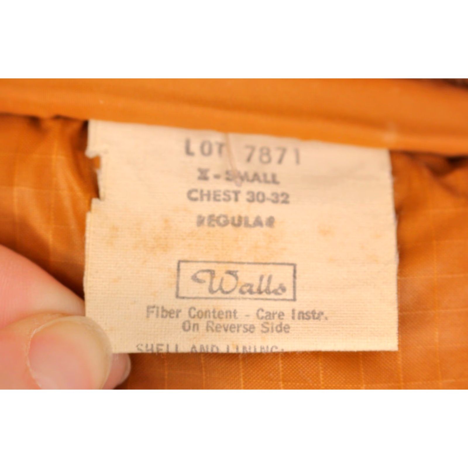 Walls Walls VTG 1970s Puffer Coat XS Brown Nylon Mens Puffer Coat 70s Walls NOS Vintage Coat Size US XS / EU 42 / 0 - 5 Thumbnail