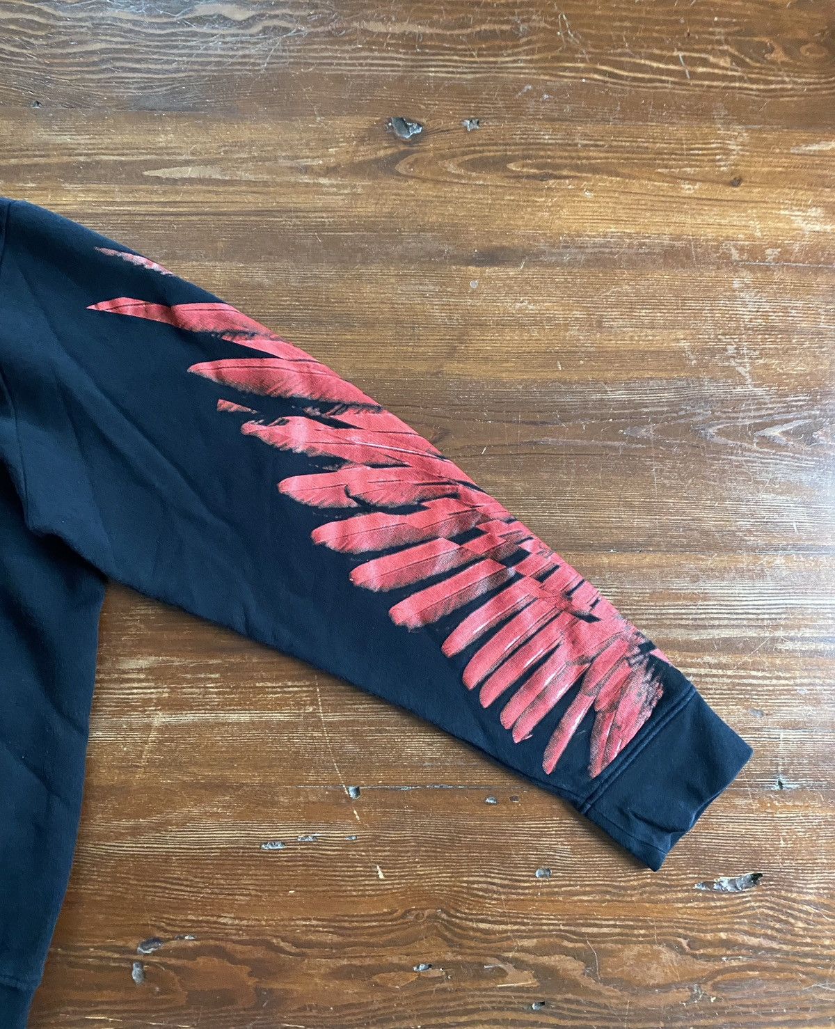 Marcelo Burlon Marcelo Burlon Red Feather Wing Black Hoodie Sweatshirt Size US XL / EU 56 / 4 - 11 Thumbnail