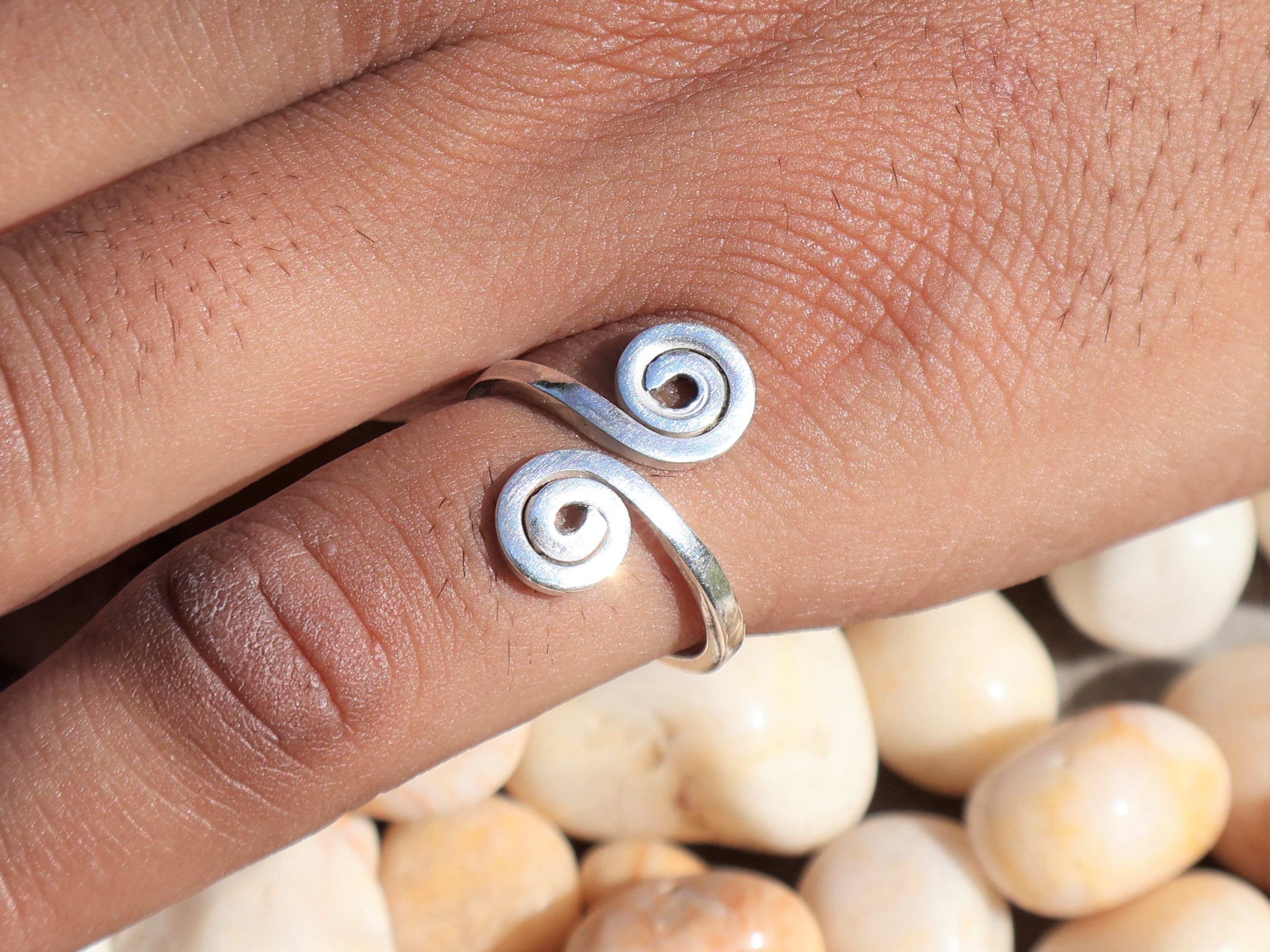 Handmade Spiral ring, Handmade Sterling silver ring, Gift For Her, Size ONE SIZE - 8 Thumbnail