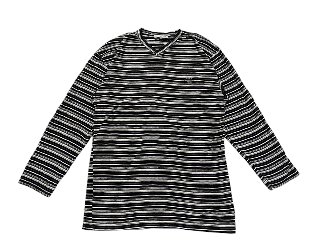 Balenciaga × Vintage 🔥VERY RARE !! VINTAGE BALENCIAGA STRIPE LONG SLEEVE Size US M / EU 48-50 / 2 - 1 Thumbnail