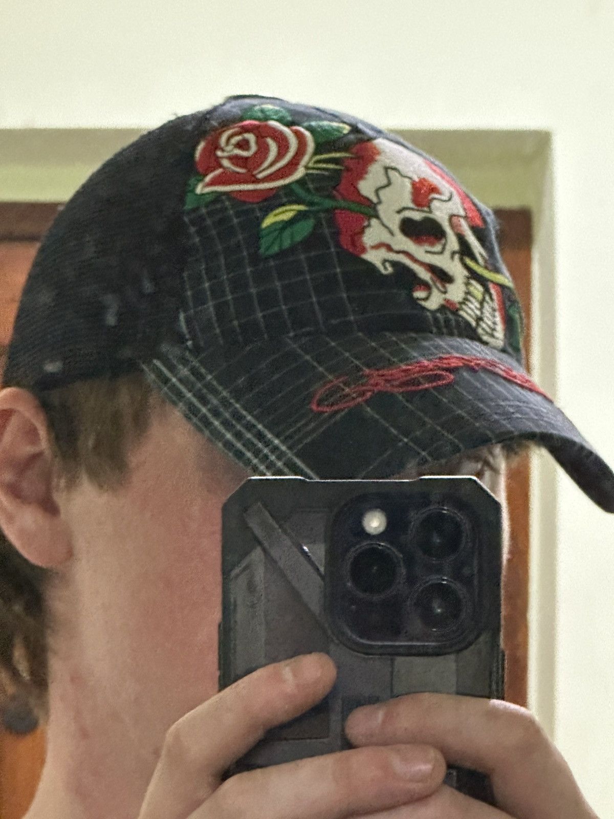 Ed Hardy Vintage Ed Hardy Cap Rhinestones Japan Y2K Effected Style Size ONE SIZE - 3 Thumbnail