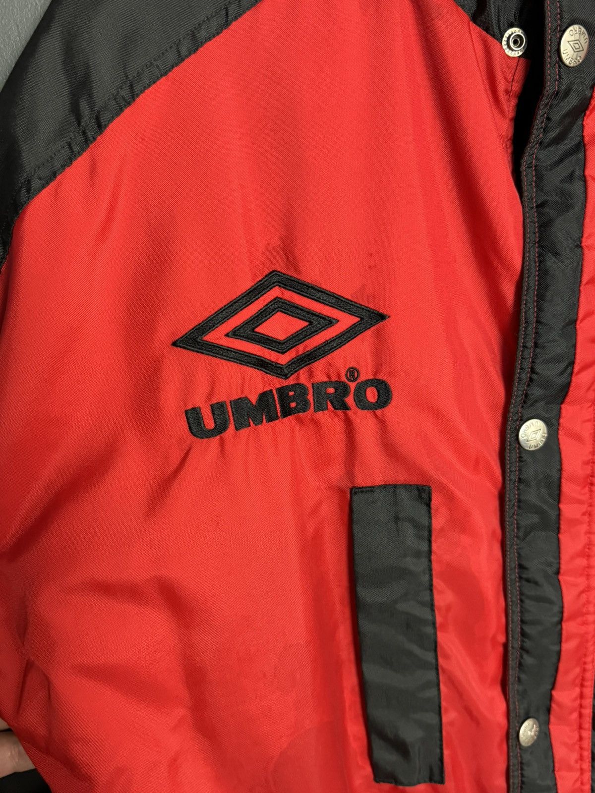 Umbro Vintage Manchester United 1990’s Training Football Jacket Size US XL / EU 56 / 4 - 4 Thumbnail