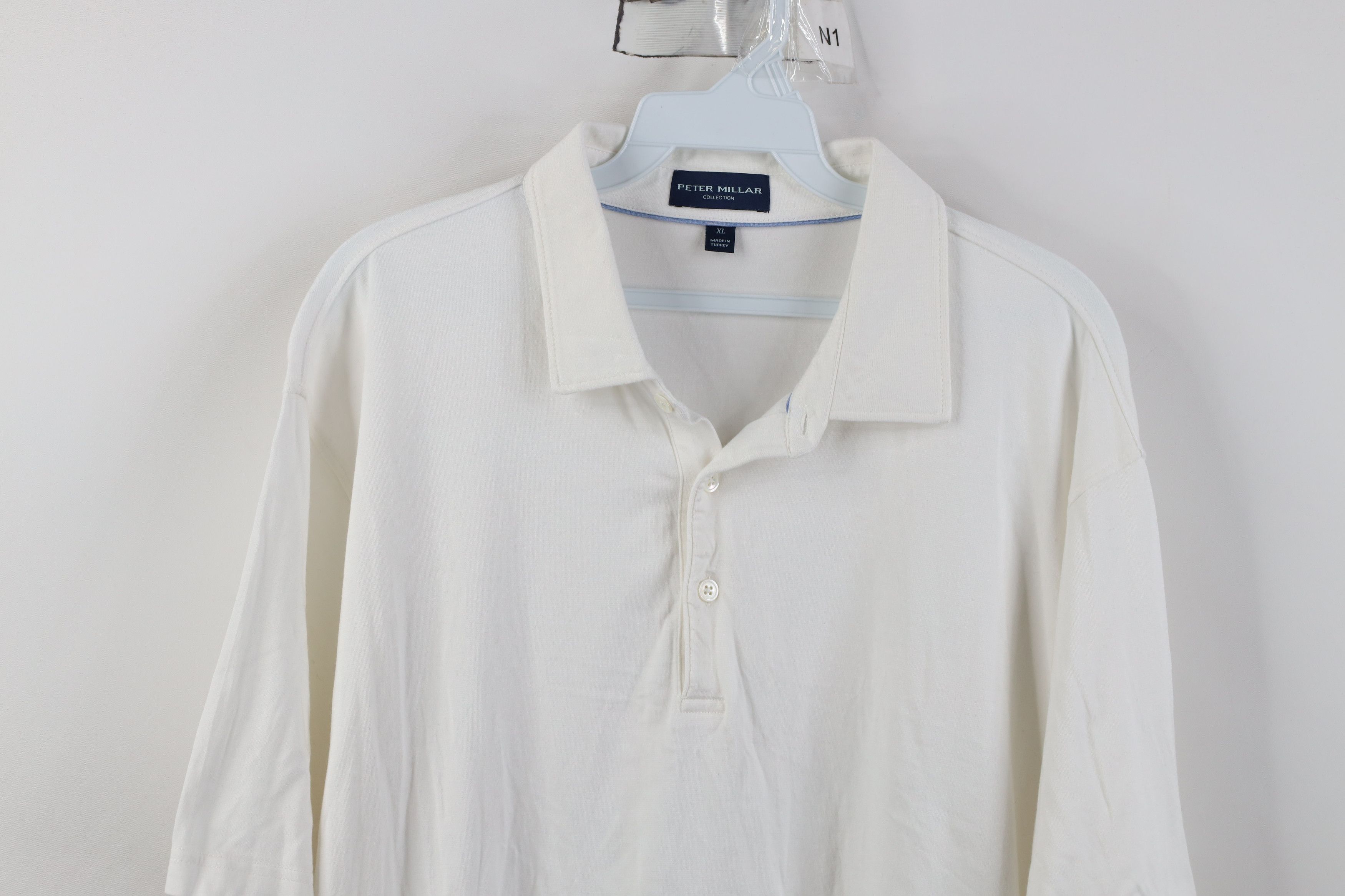 Peter Millar Peter Millar Collection Knit Collared Golf Polo Shirt White Size US XL / EU 56 / 4 - 2 Thumbnail