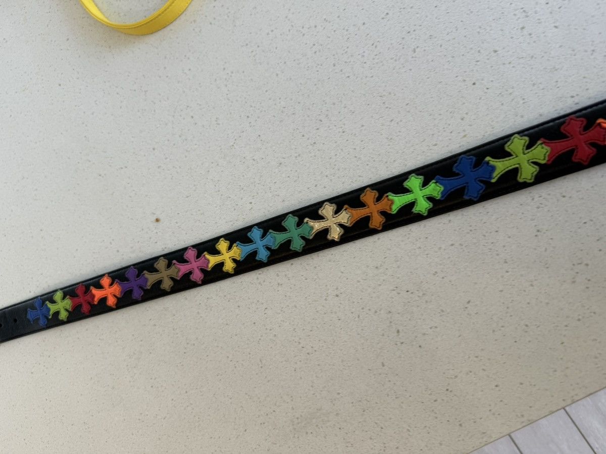 Chrome Hearts Multicolor Rainbow Cross Strap Size 38 - 19 Thumbnail