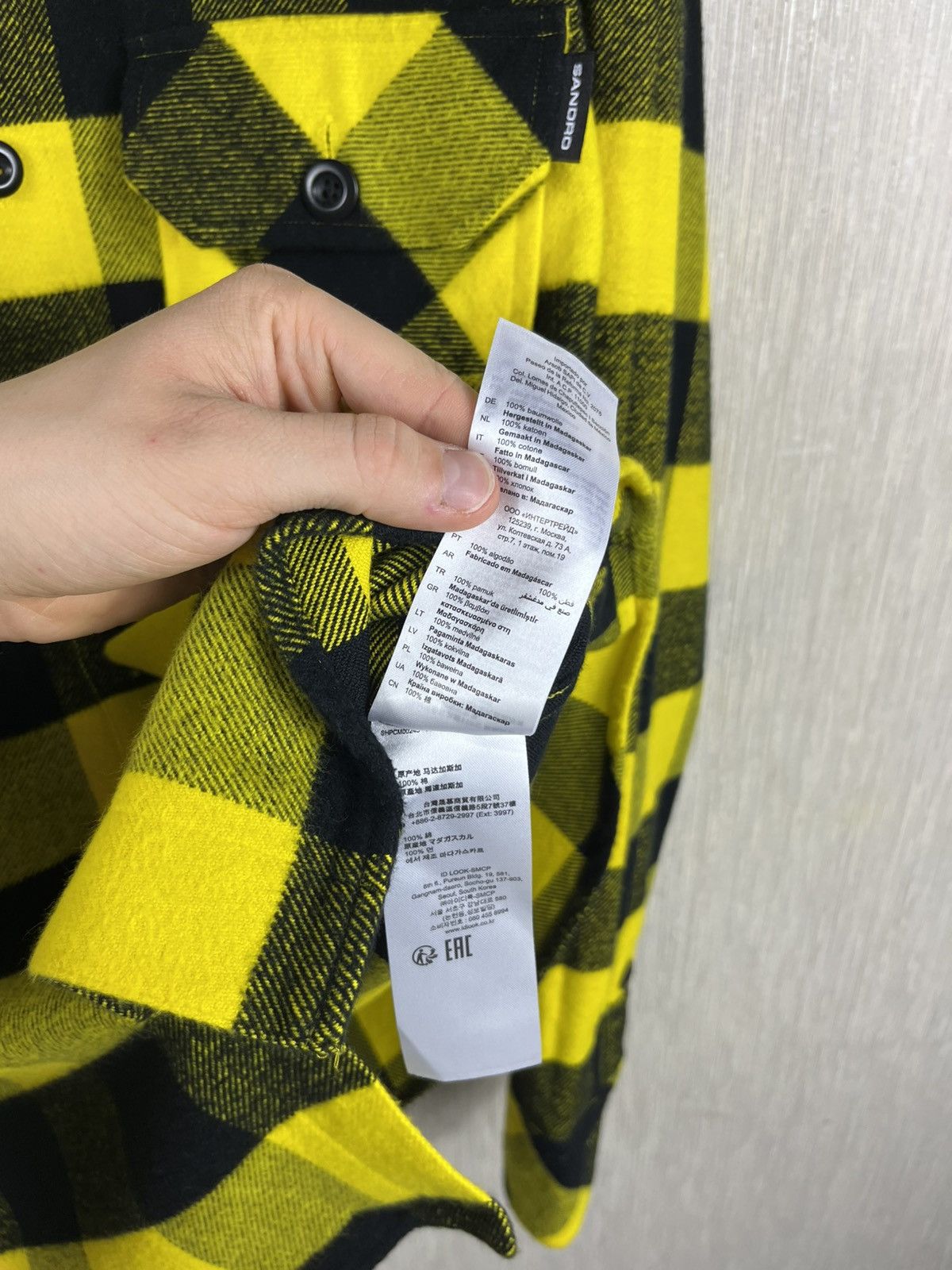 Designer × Sandro Sandro Paris checked flannel shirt jacket plaid Size US S / EU 44-46 / 1 - 19 Thumbnail
