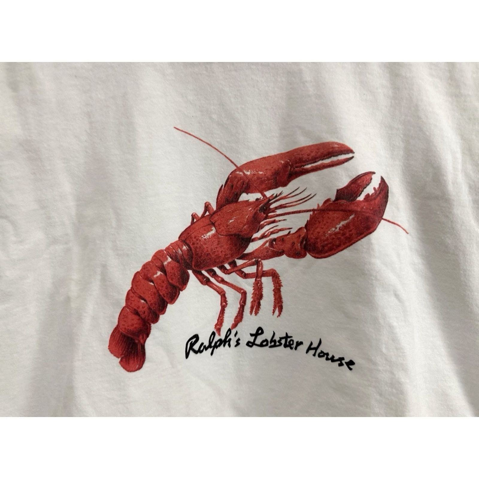 Polo Ralph Lauren VTG 90s Polo Ralph Lauren Lobster House Short Sleeve T-Shirt M White Mens Polo Ralph Lauren Shirt Veg? Size US M / EU 48-50 / 2 - 2 Thumbnail
