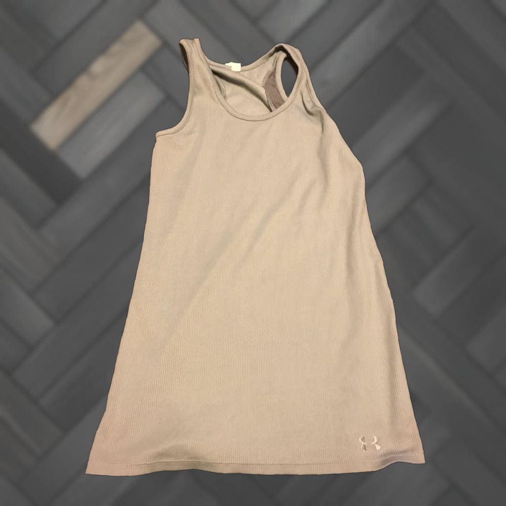 Under Armour Under Armour HeatGear Womens Racerback Tank Top S Gray Stripe Athletic Pullover Lightweight Stretch Size S / US 4 / IT 40 - 1 Thumbnail