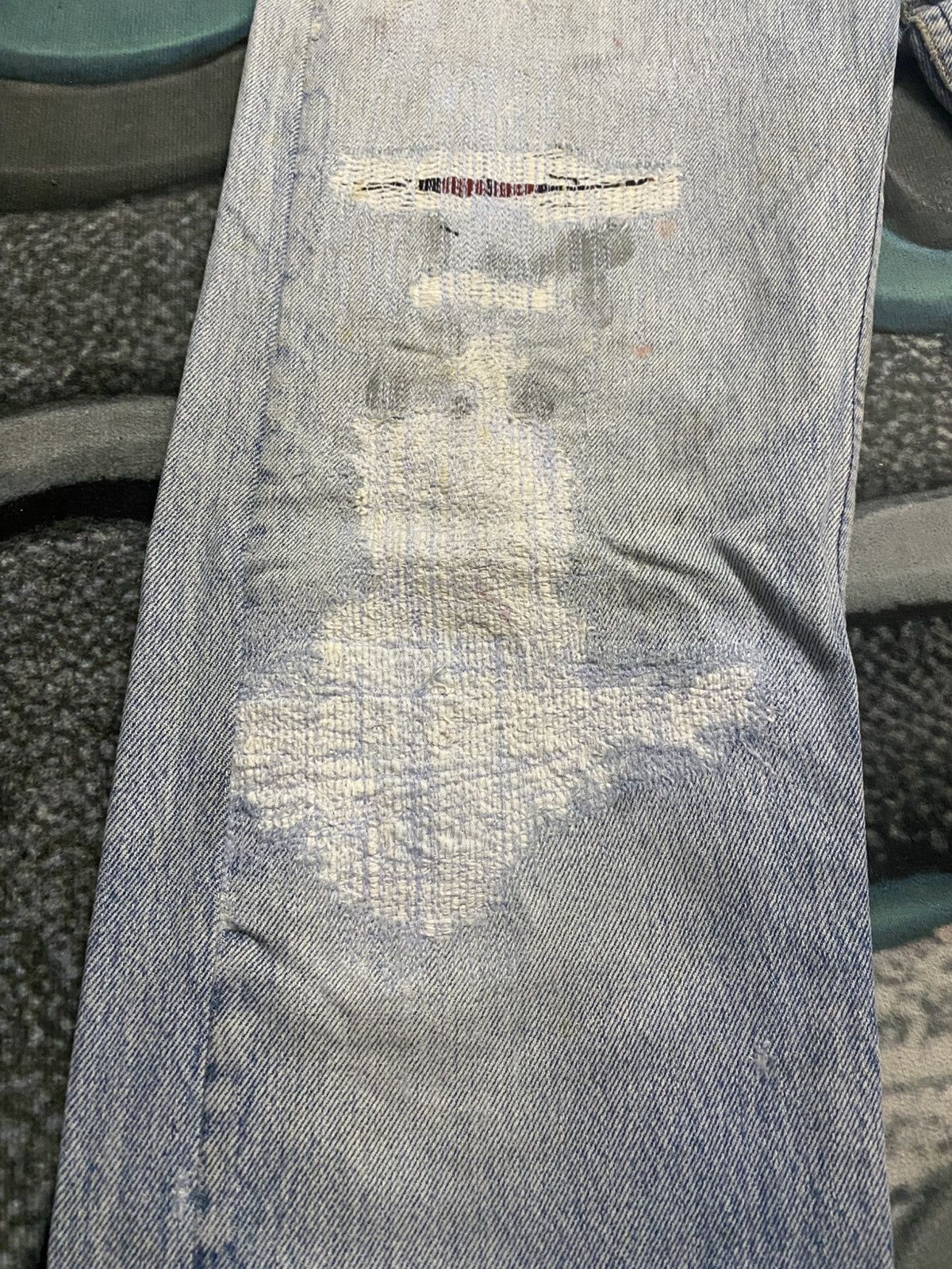 Levi's Vintage 80s Levis 501 Reconstructed Steve Irving Jeans Size US 29 - 6 Thumbnail