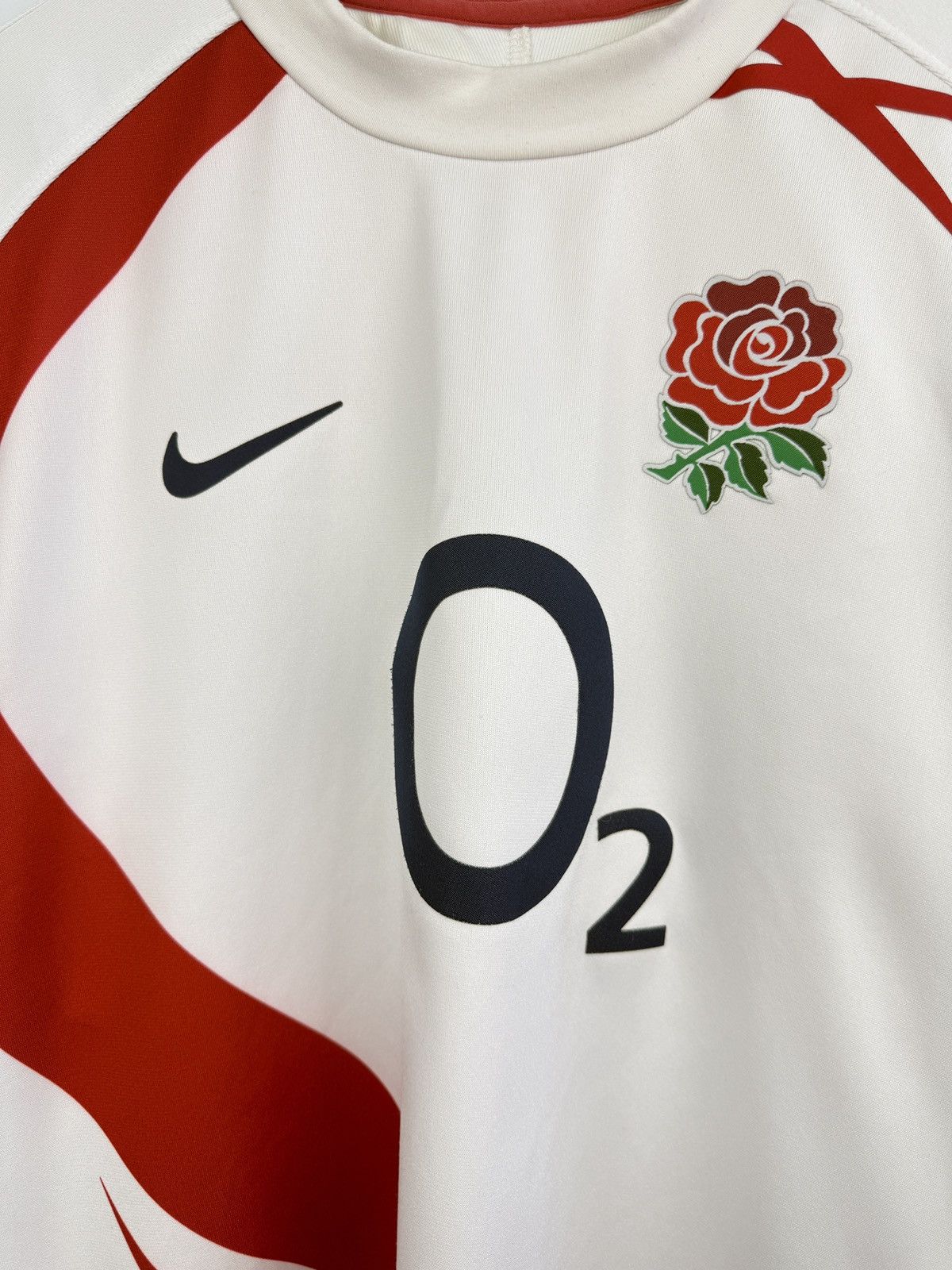 Nike 🏴󠁧󠁢󠁥󠁮󠁧󠁿 Vintage Y2K Nike Rugby England O2 T-Shirt Rare Retro Size US L / EU 52-54 / 3 - 4 Thumbnail
