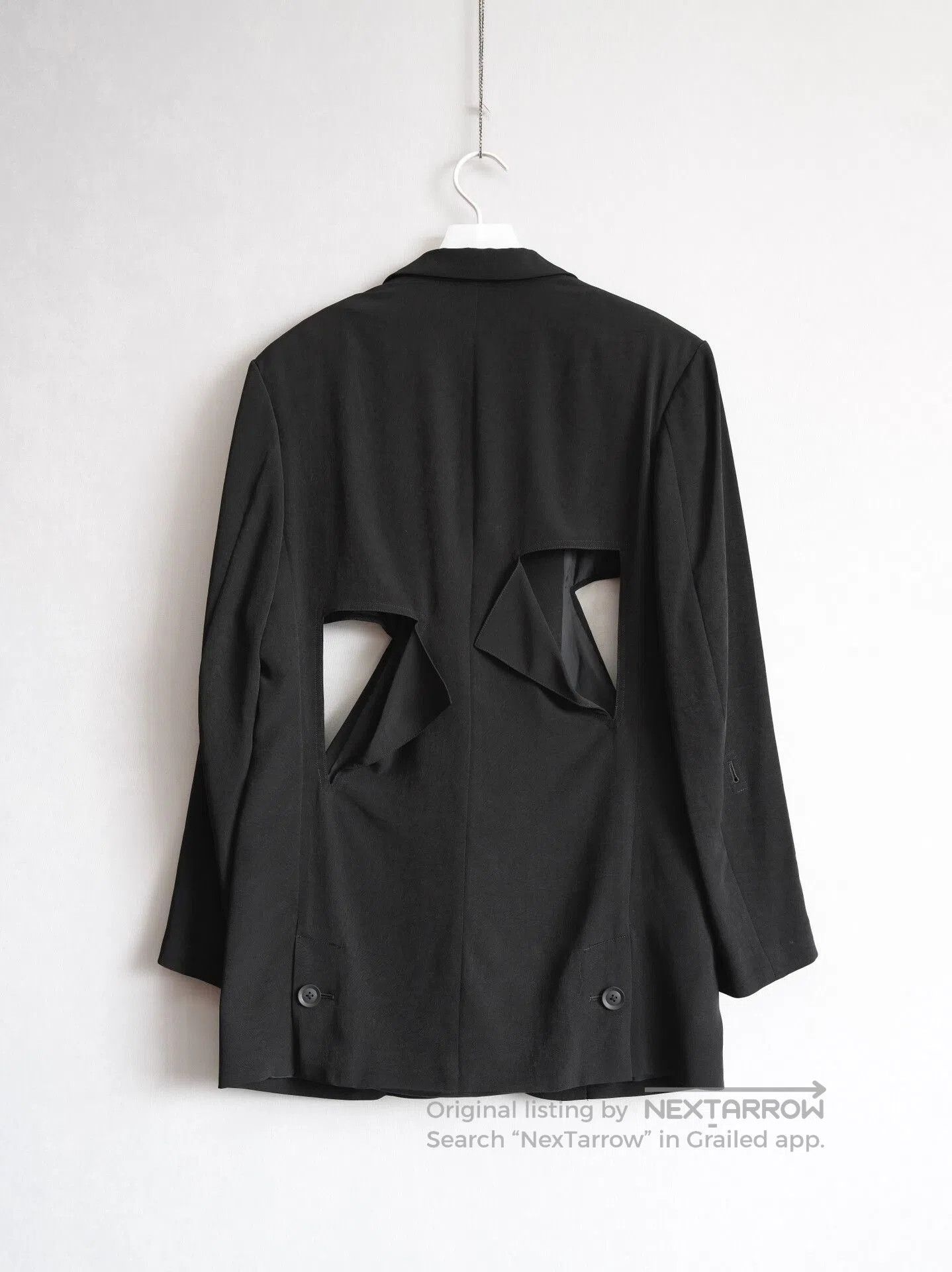 Yohji Yamamoto Yohji Yamamoto Black Cutout Coat. Size M / US 6-8 / IT 42-44 - 3 Thumbnail