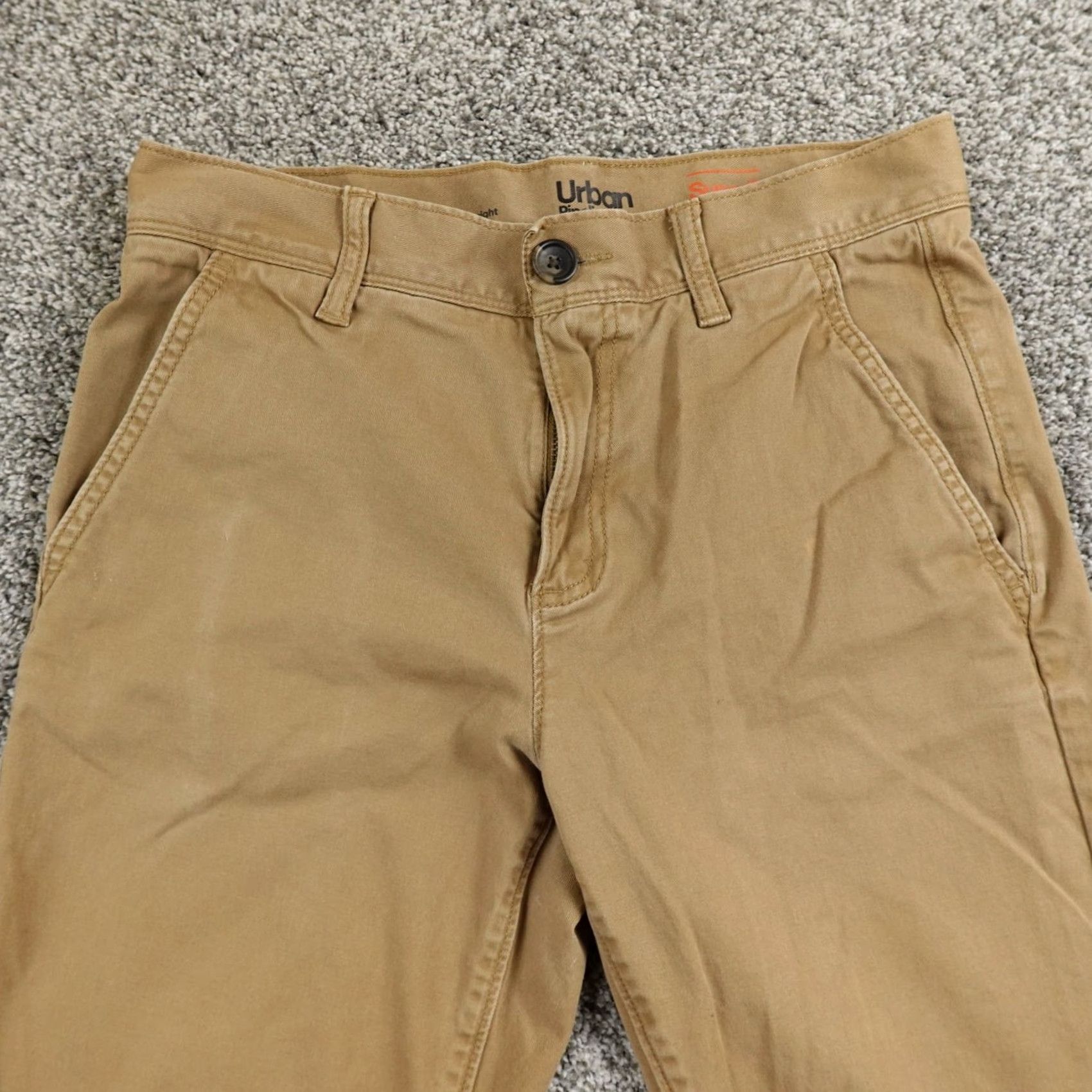 Vintage Urban Pipeline Pants Mens 30X30 Chino Slim Straight Brown Cotton Spandex Slim Straight Casual Workwear 30 Regular Mens Brown Size US 30 / EU 46 - 4 Thumbnail