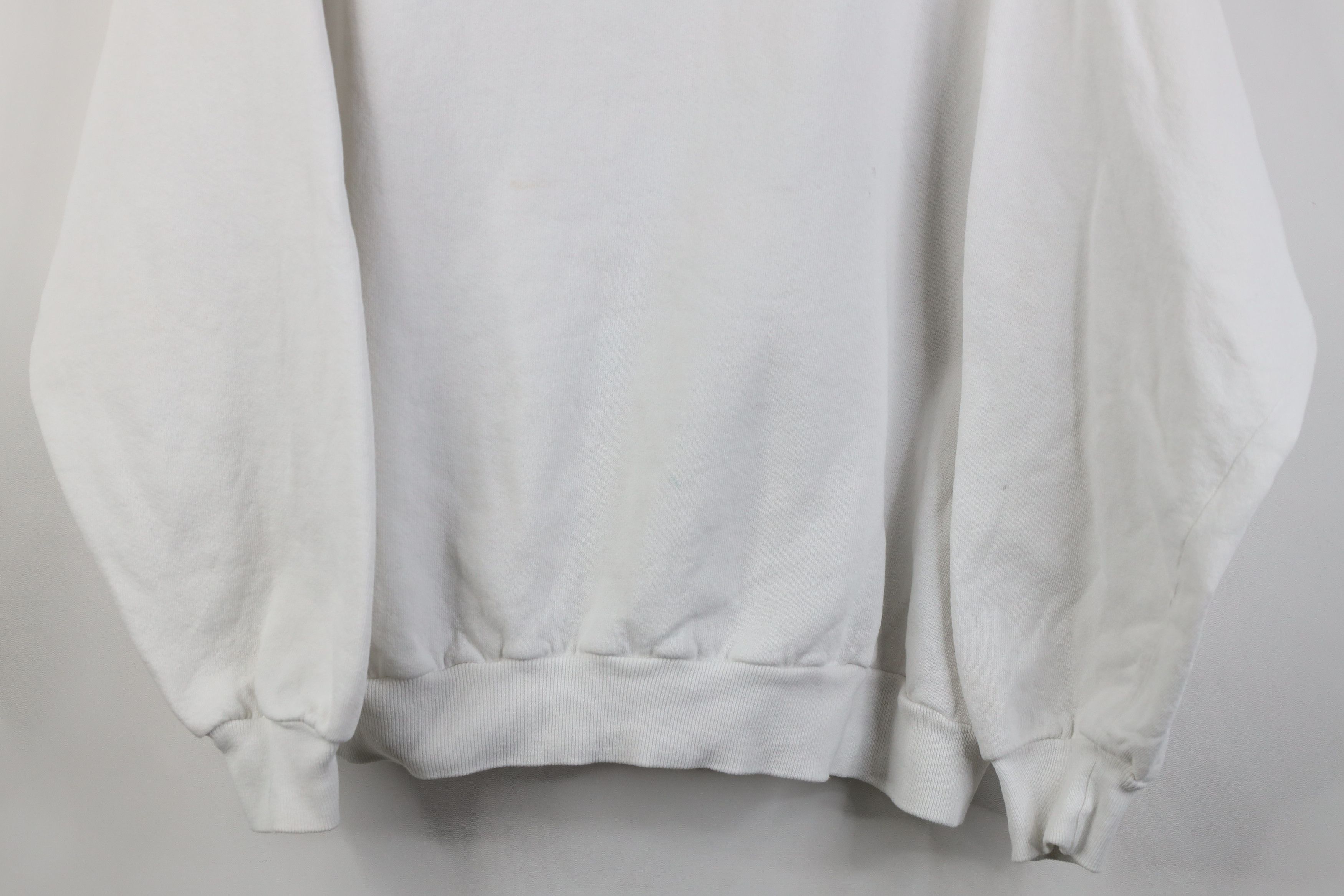 Vintage Vintage 90s Streetwear Blank Crewneck Sweatshirt White USA Size XL / US 12-14 / IT 48-50 - 3 Thumbnail