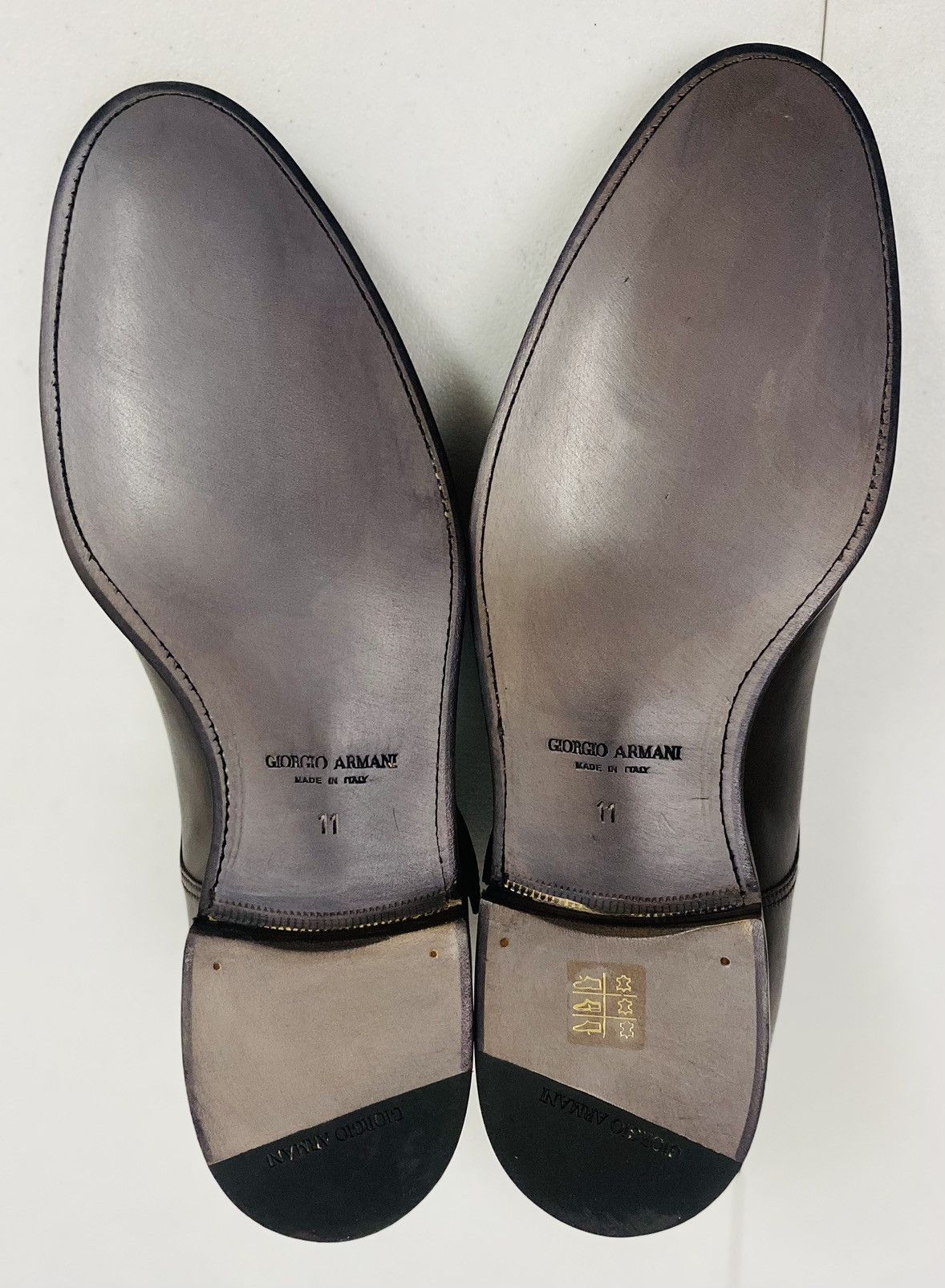 Giorgio Armani Giorgio Armani 🇮🇹 Dk Brown Leather Double Monk Strap 12 New Size US 12 / EU 45 - 10 Thumbnail