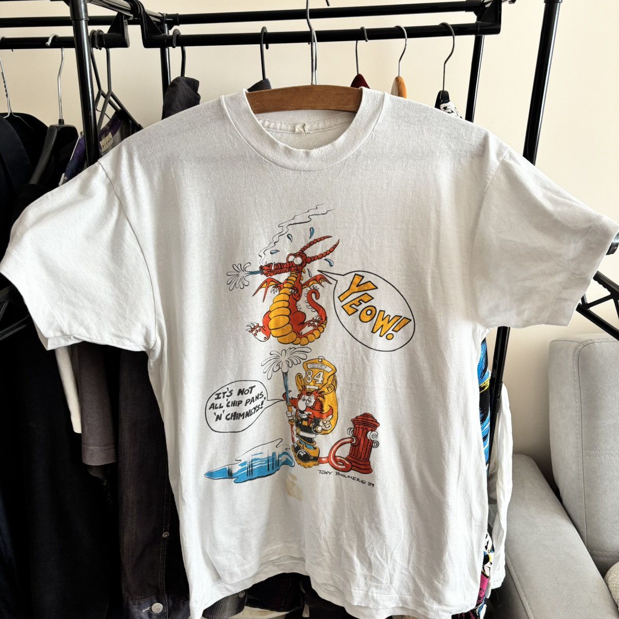 Vintage Vintage TONY BULMER 1989 Dragon Yeow T-Shirt Grunge ERD Punk Size US L / EU 52-54 / 3 - 1 Thumbnail