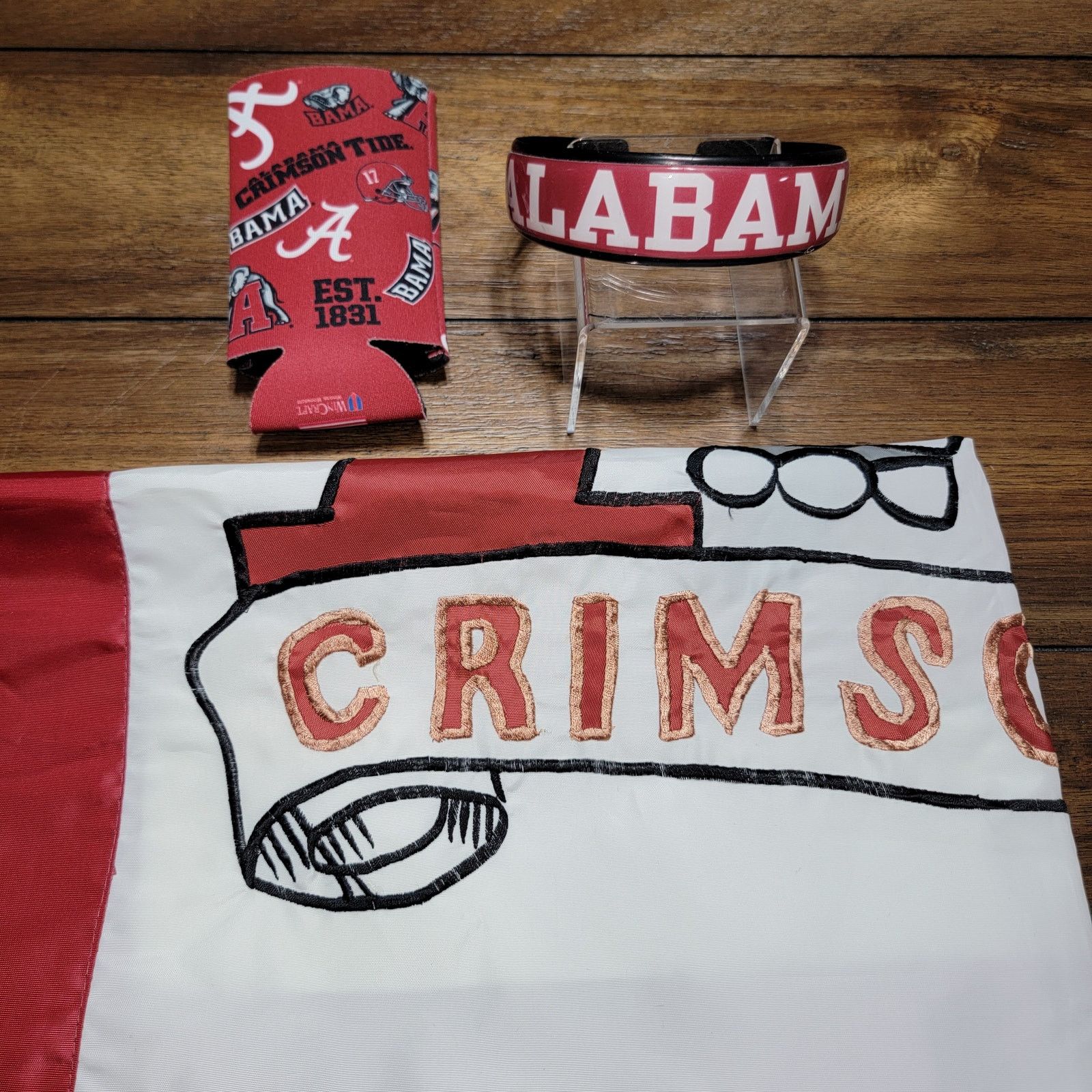 Other 3 PC Alabama Crimson Tide Fan Kit: Flag, Koozie & Headband Size ONE SIZE - 1 Thumbnail