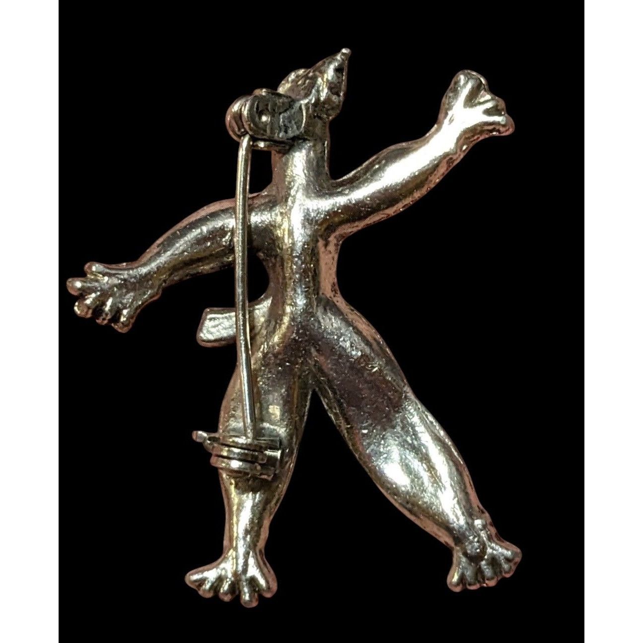 Other Vintage Silver Tone Rag Doll Shaped Brooch Size ONE SIZE - 2 Thumbnail