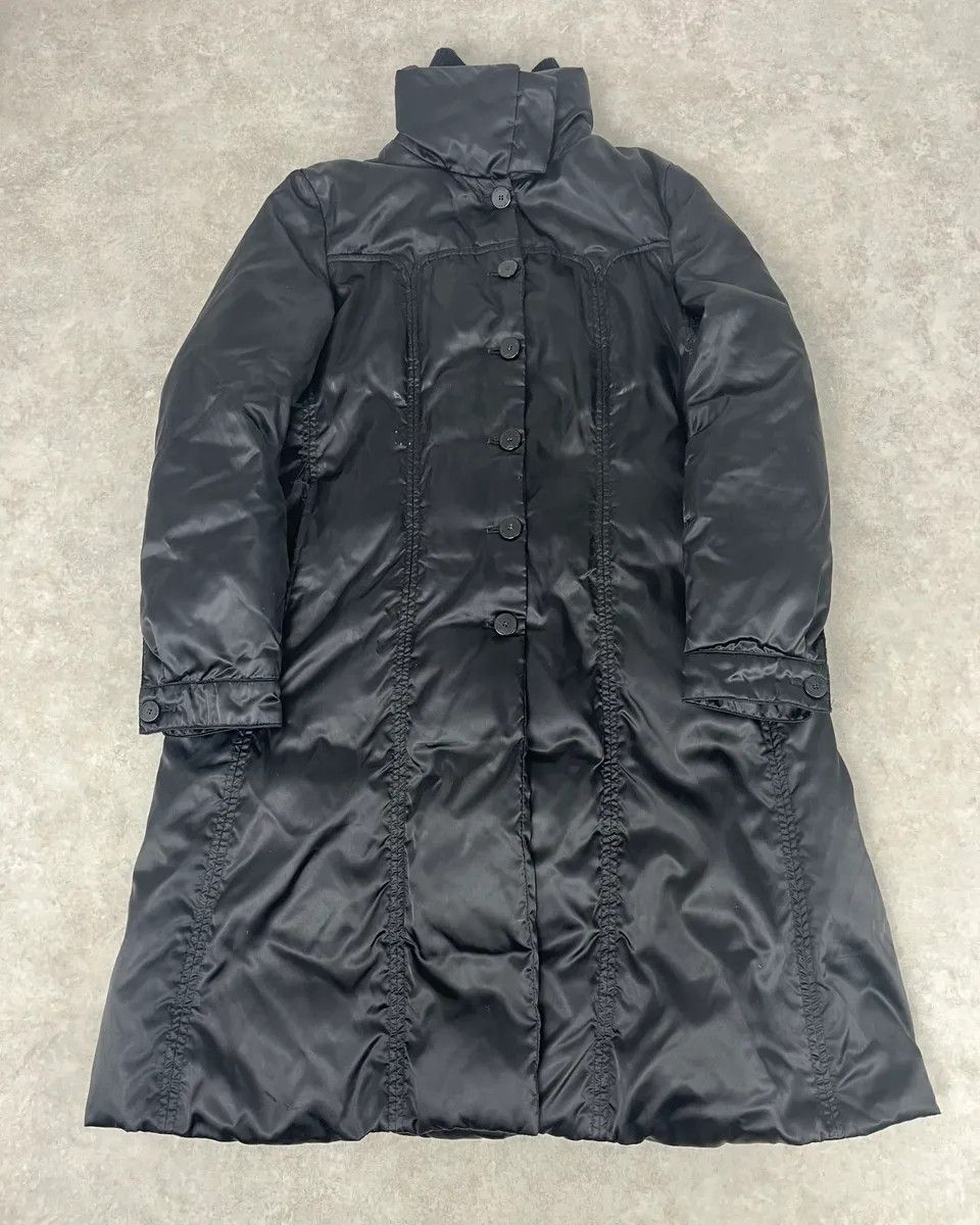 Emporio Armani 1990s Emporio Armani Long Black Puffer Jacket Size US S / EU 44-46 / 1 - 1 Thumbnail