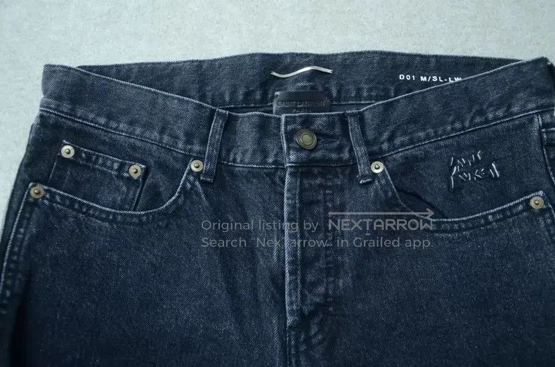 Saint Laurent Paris Saint Laurent Paris Black distressed denim pants i Size US 30 / EU 46 - 2 Thumbnail