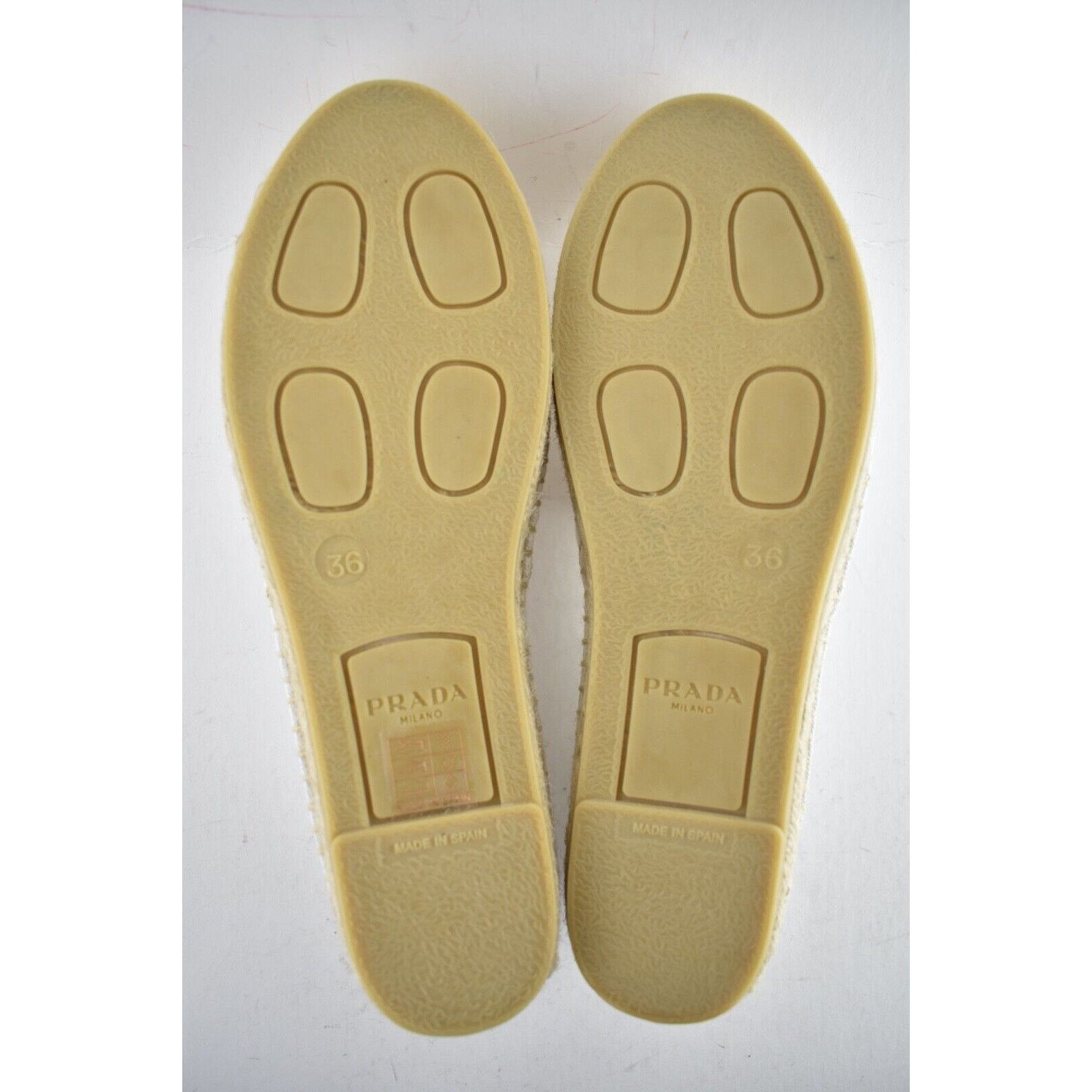 Prada Prada Bianco White Canvas Fabric Triangle Logo Slip On Slide Size US 6 / IT 36 - 12 Thumbnail