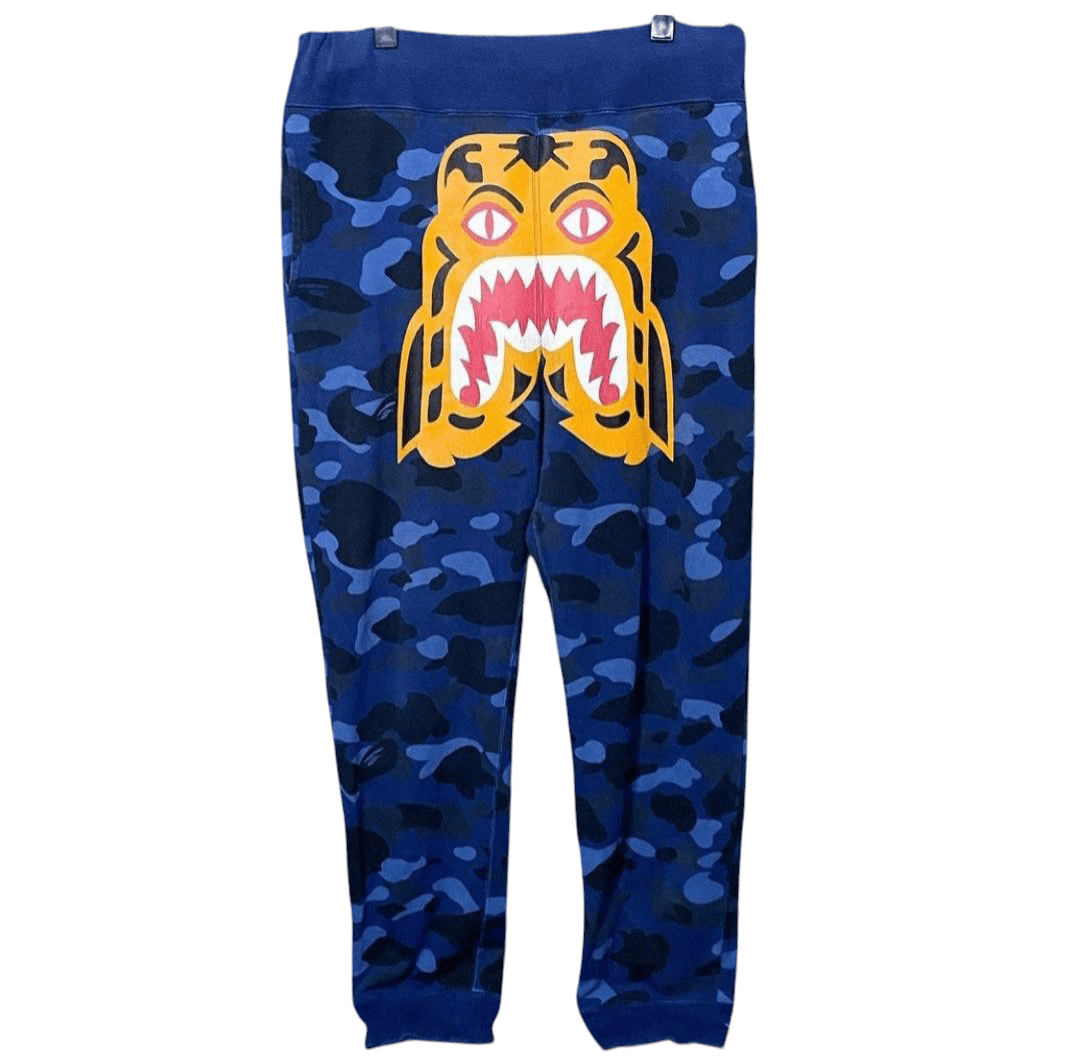 Bape Bape Tiger Blue Camo Sweatpants Size US 32 / EU 48 - 1 Thumbnail
