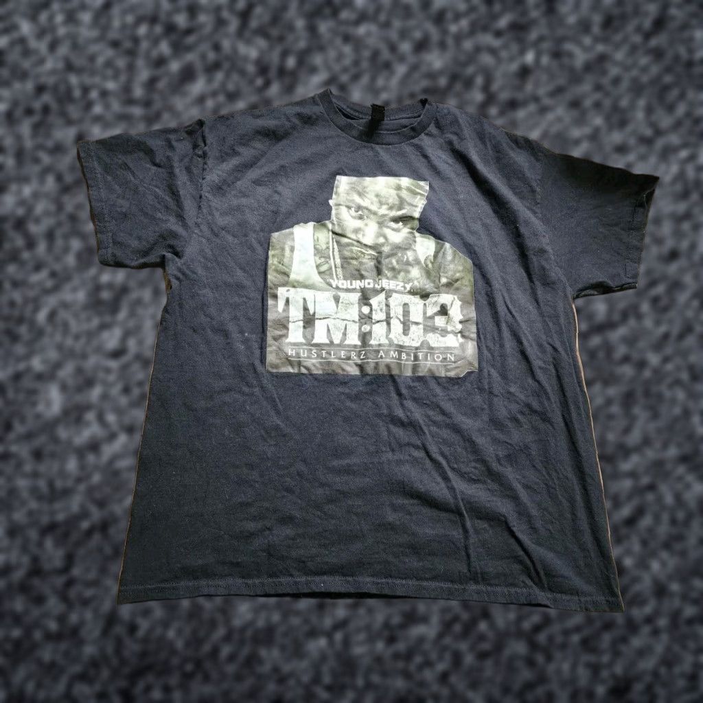 Vintage Young Jeezy Rap Hip Hop Black Graphic Print T Shirt Mens XL Size US XL / EU 56 / 4 - 1 Thumbnail