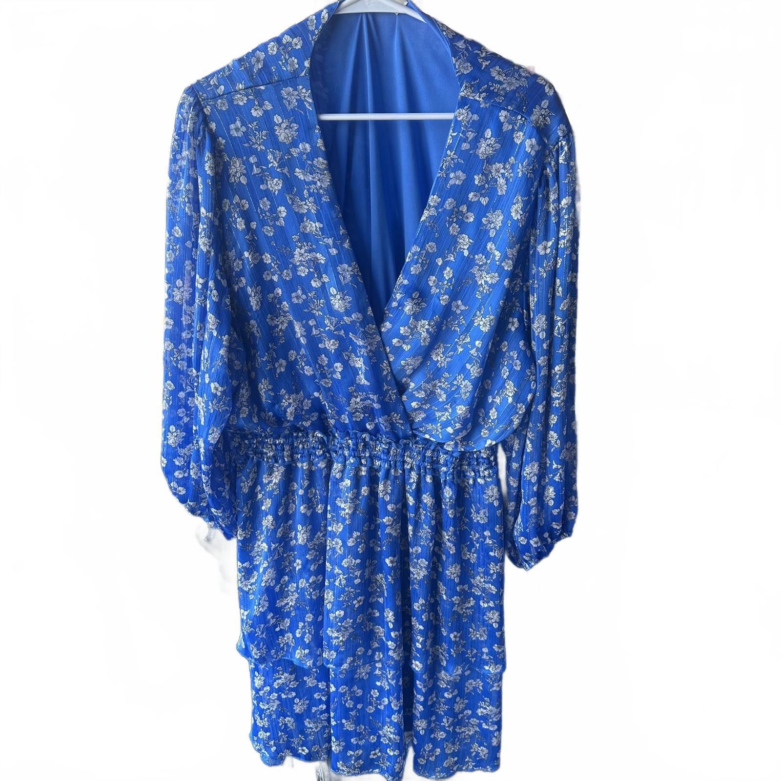 Designer Chic Floral Print Blue dress Size XXL / US 16-18 / IT 52-54 - 1 Preview