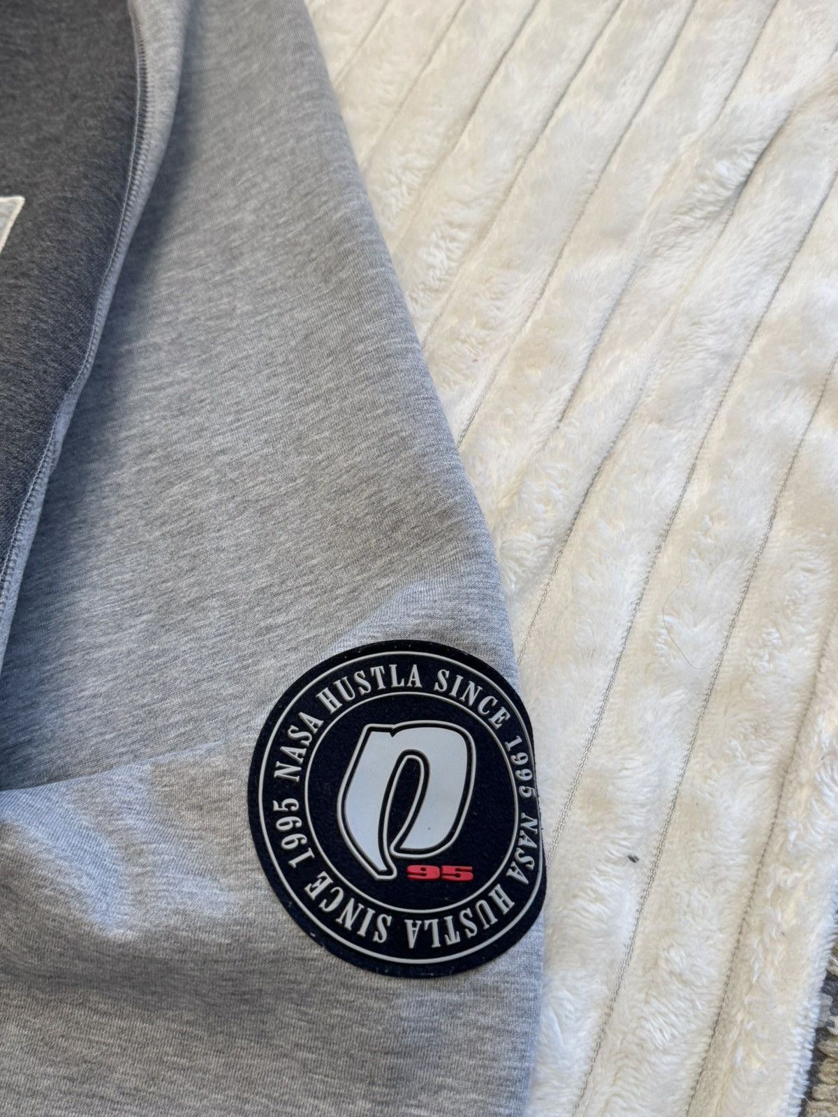JNCO Vintage NASA Hustla Zip Varsity Jakcet Crewneck HipHop 90s Size US L / EU 52-54 / 3 - 4 Thumbnail