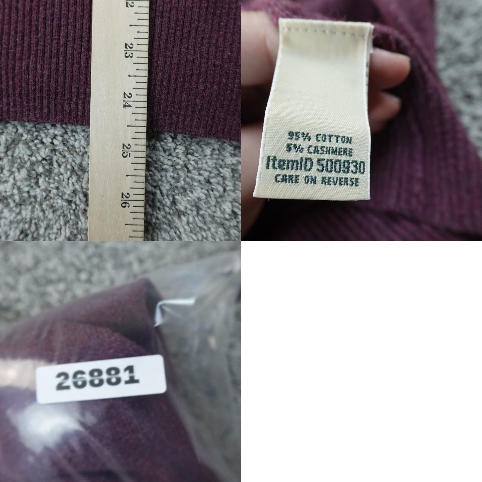 Vintage VINTAGE? No — LL Bean Sweater Womens 2X Purple Turtleneck Pullover Knit Cotton Cashmere Cozy Solidity Prefers Size XXL / US 16-18 / IT 52-54 - 8 Thumbnail
