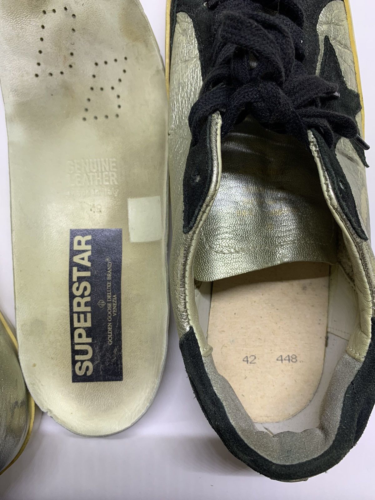 Golden Goose Authentic Golden Goose Superstar Silver Sneakers GGDB Shoes Size US 8.5 / EU 41-42 - 12 Thumbnail