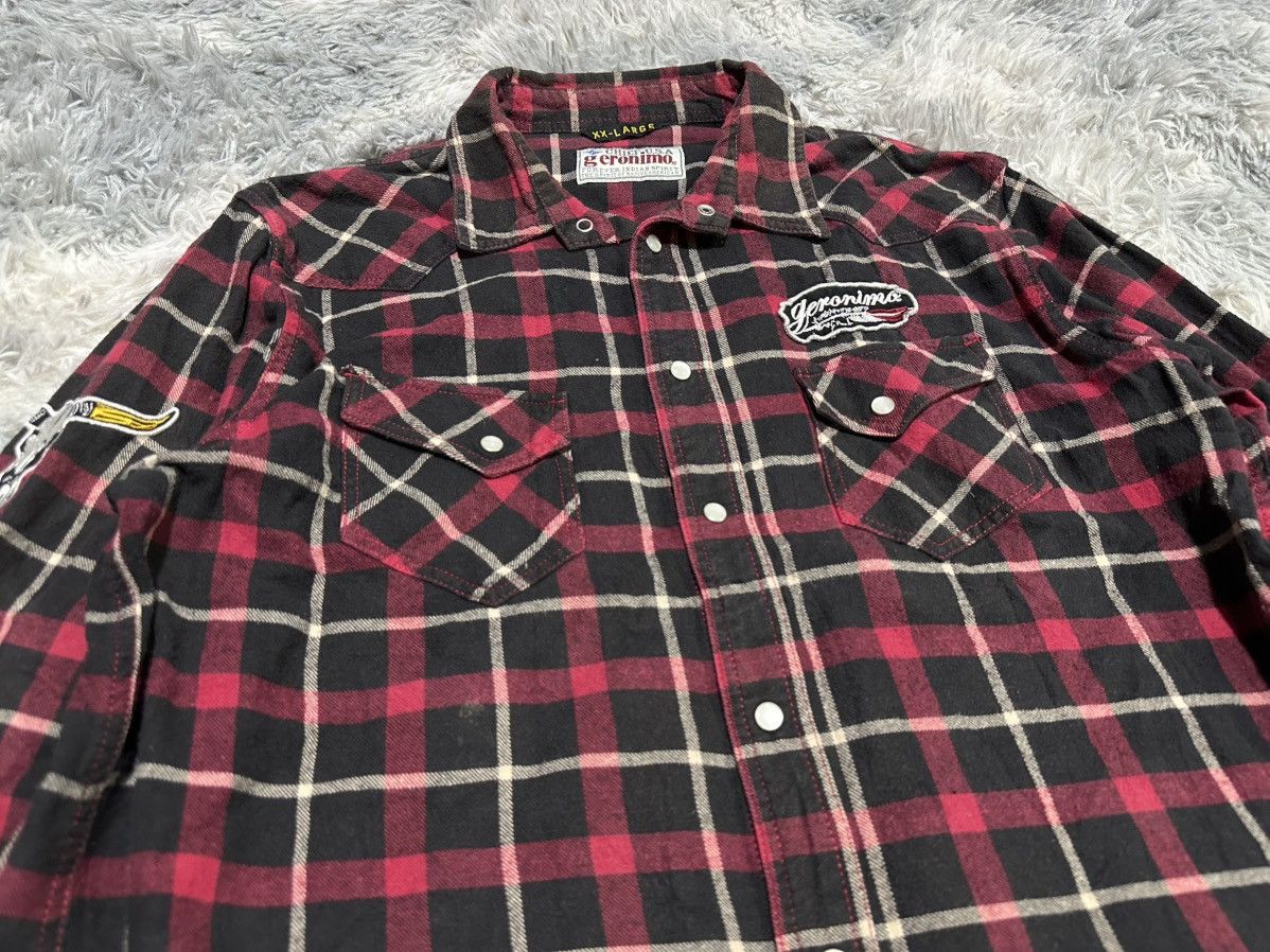 Japanese Brand 🔥Sick Y2K Geromino Flannel Western Shirt 3D Feather Size US XXL / EU 58 / 5 - 5 Thumbnail