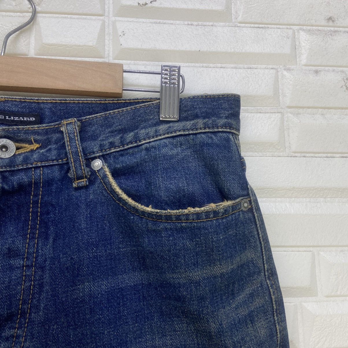 Lounge Lizard Japanese Brand Lounge Lizard Distressed Denim Size US 31 - 6 Thumbnail
