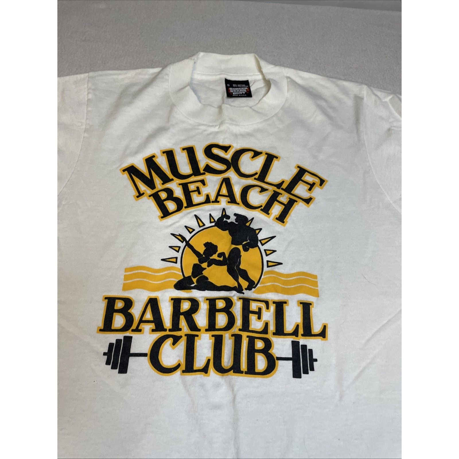 Other 80s Muscle Beach Barbell Club Single Stitched T Shirt NWOT S Size US S / EU 44-46 / 1 - 2 Thumbnail