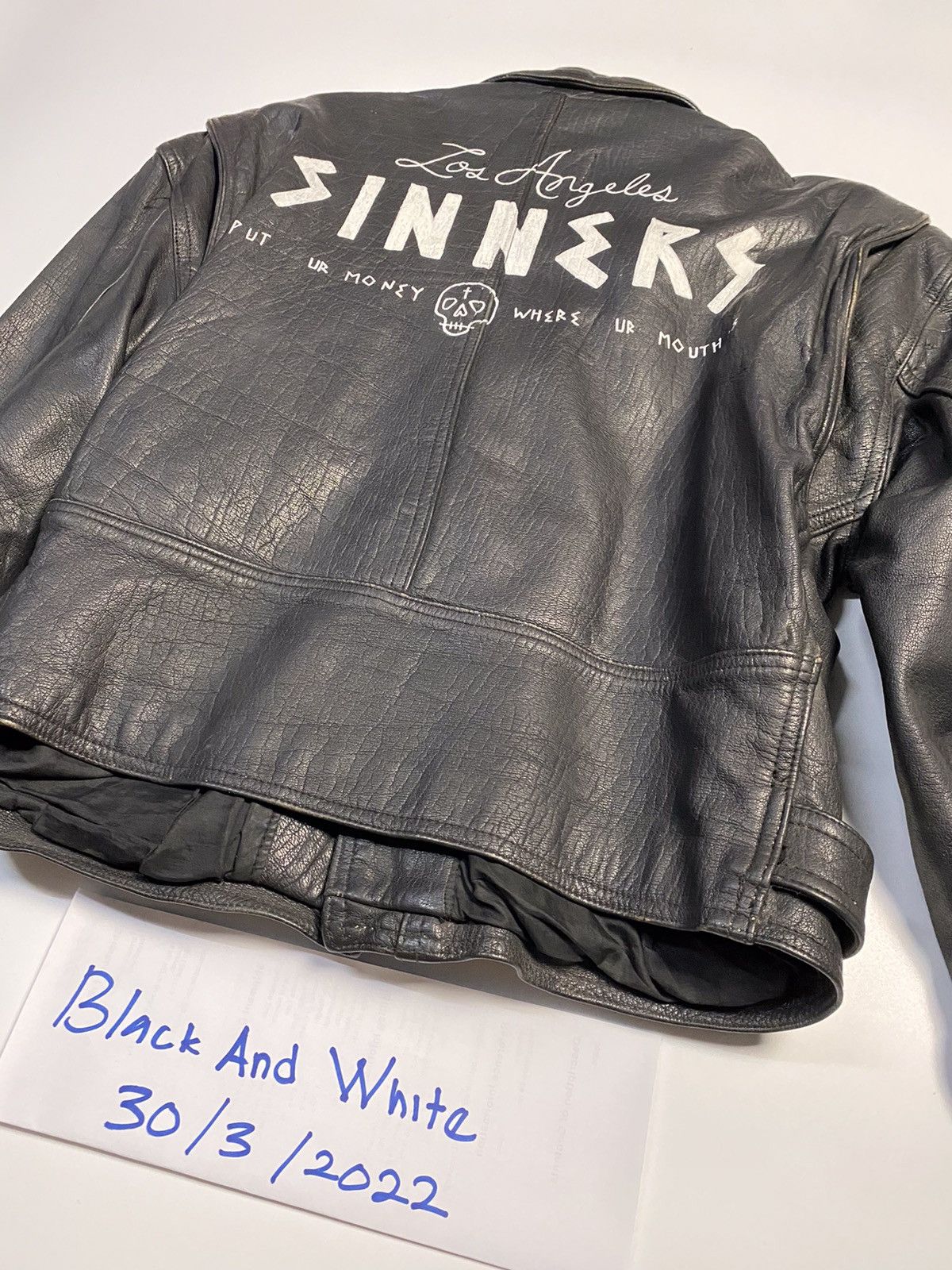 For Those Who Sin SINNERS GANG LEATHER JACKET Size US L / EU 52-54 / 3 - 10 Thumbnail