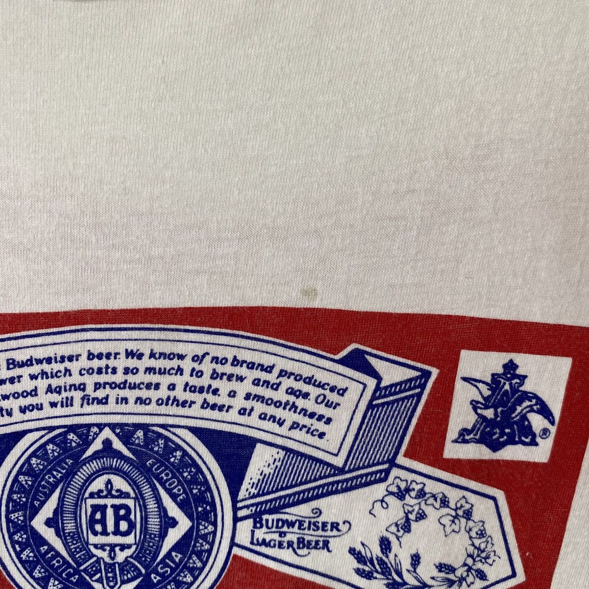 Budweiser Vintage 80s Suntory Budweiser Promo T Shirt Japan Edition Size US S / EU 44-46 / 1 - 3 Thumbnail