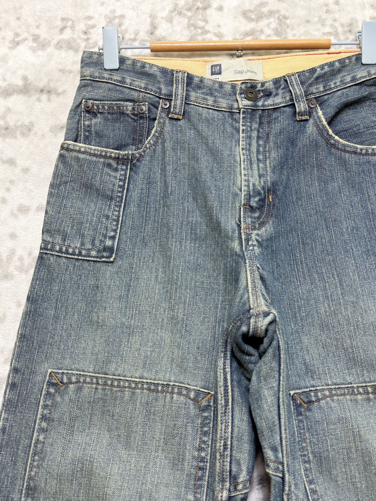 Gap Vintage GAP Kids Double Knee Carpenter Denim Jeans Size US 27 - 4 Thumbnail