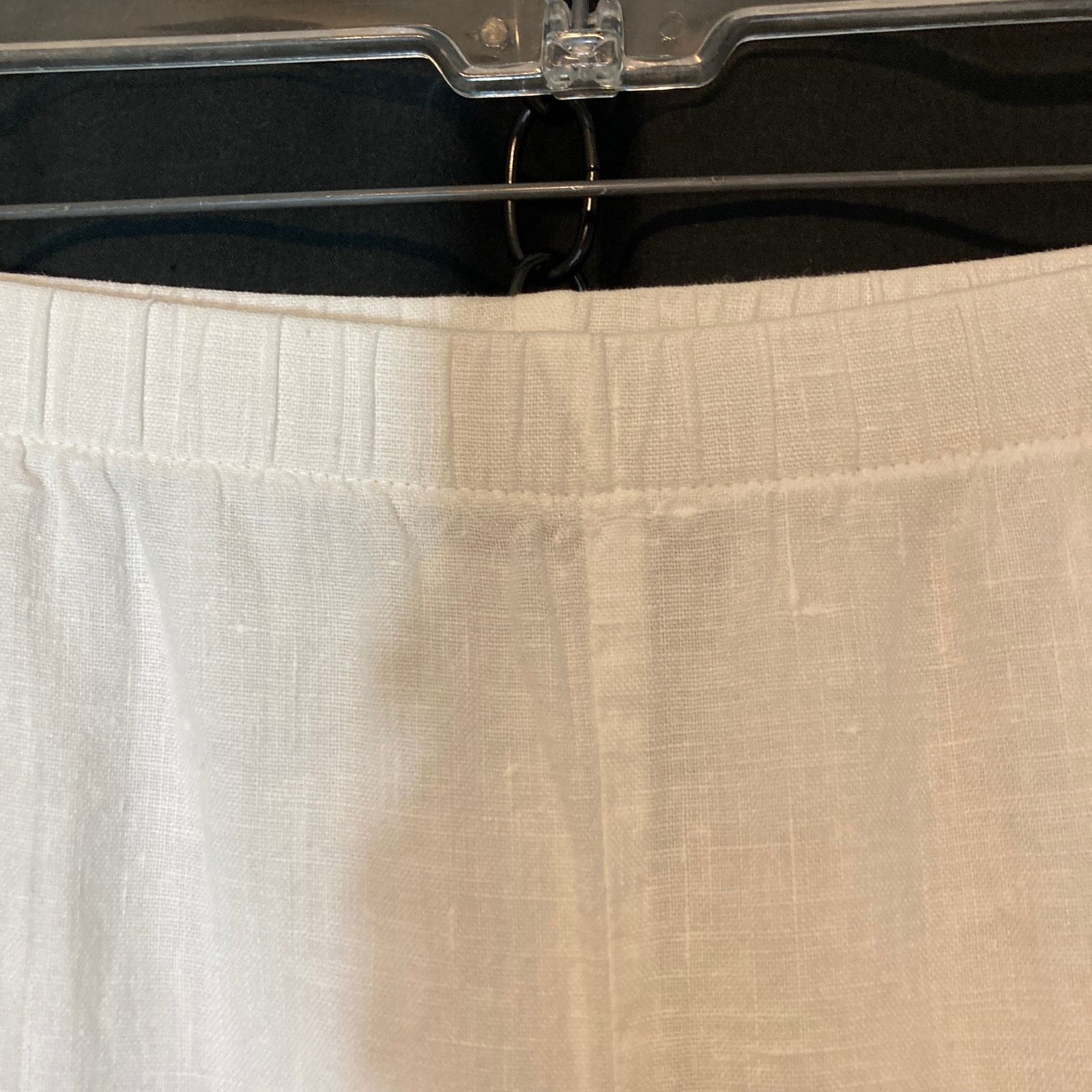 Other Marc Ware Hot Cotton Linen White Pull On Casual Capri Pants Size 38" / US 16 / IT 52 - 5 Thumbnail