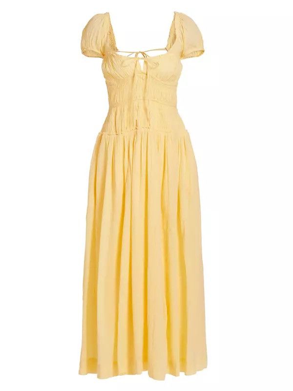Free People Free People Feeling Bonita Shirred Maxi Dress size S Size S / US 4 / IT 40 - 1 Thumbnail
