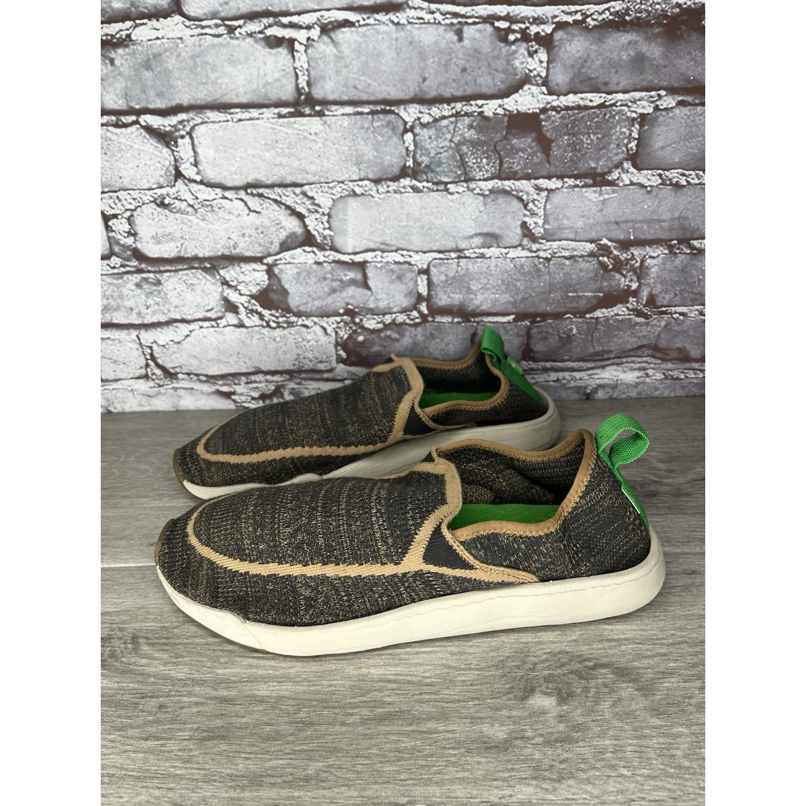 Sanuk Sanuk Chiba Quest Knit Brown Natural Fabric Slip On Shoes Me Size US 10 / EU 43 - 19 Thumbnail