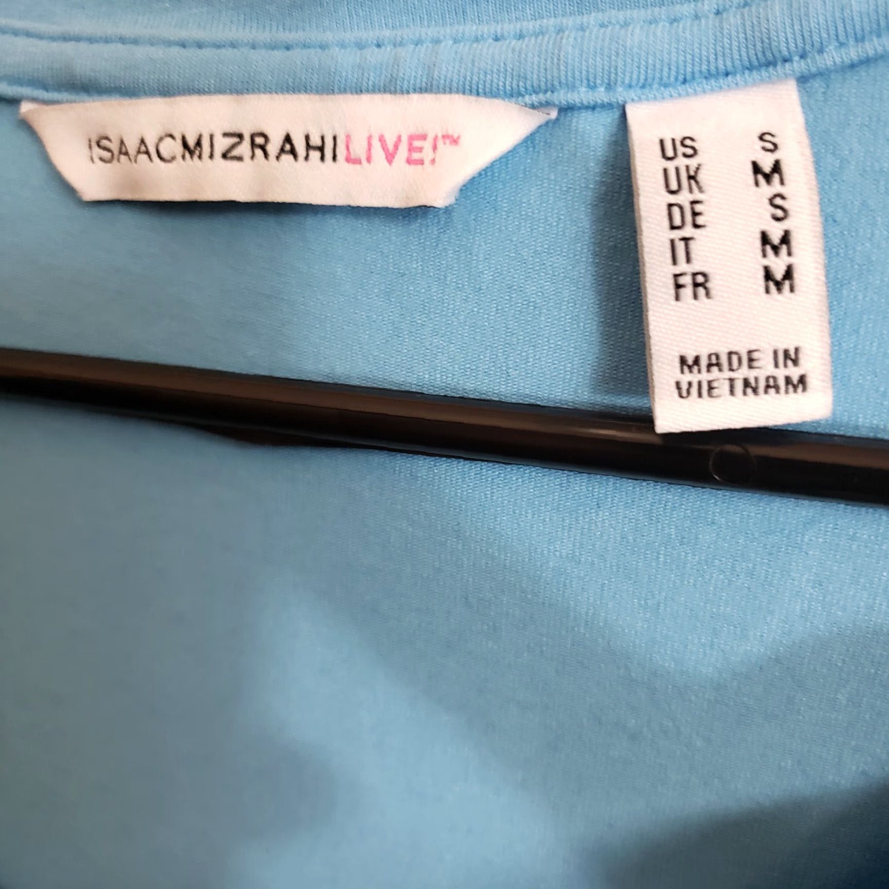 Isaac Mizrahi Isaac Mizrahi Live Womens Top Sz Small Solid Blue Cotton Blend Scoop Neck Short Sleeve Pullover T-Shirt Womens Size S / US 4 / IT 40 - 5 Thumbnail