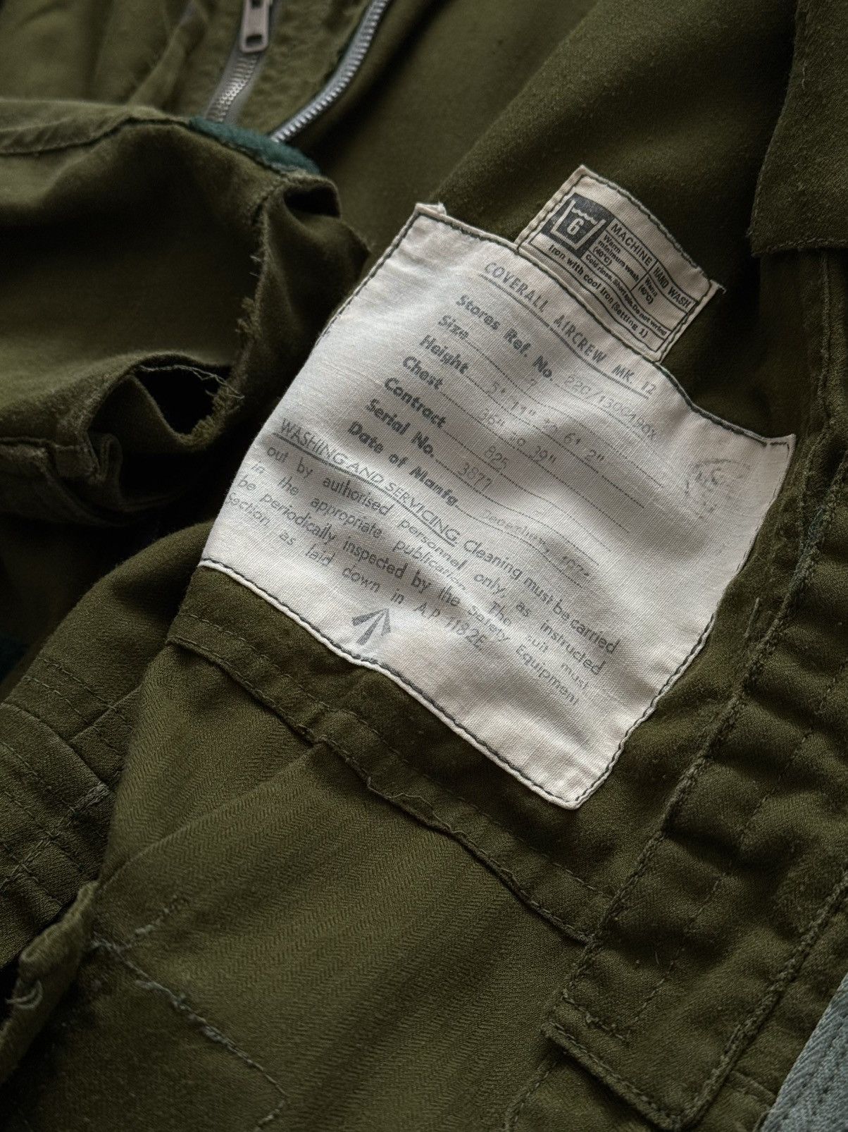 Vintage Vintage 1971 Dated British RAF MK12 Flying Coveralls Size US 32 / EU 48 - 7 Thumbnail