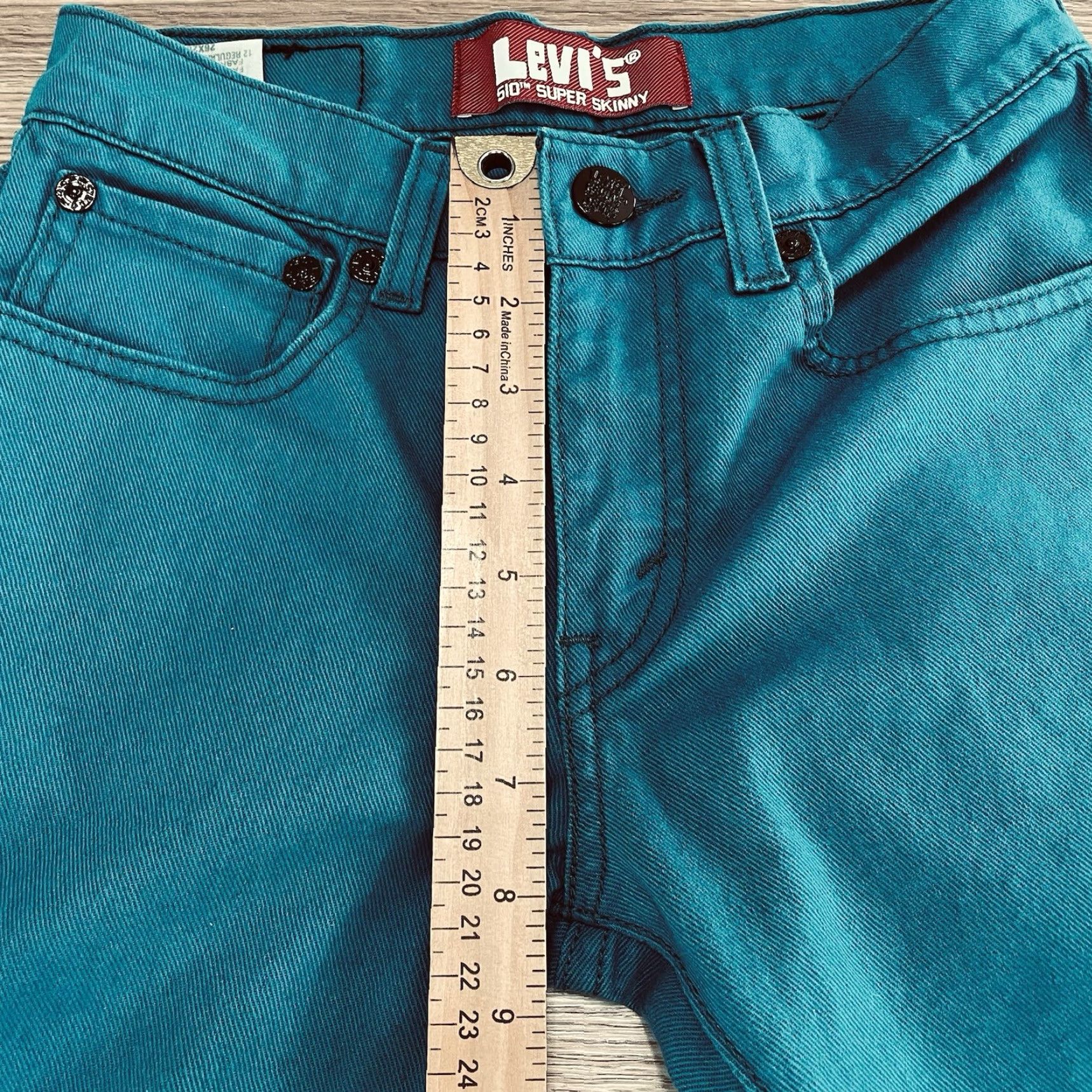 Levi's LEVI'S 510 Skinny Jeans Green Women's Size 12 Stretch Denim Size 34" / US 12 / IT 48 - 5 Thumbnail
