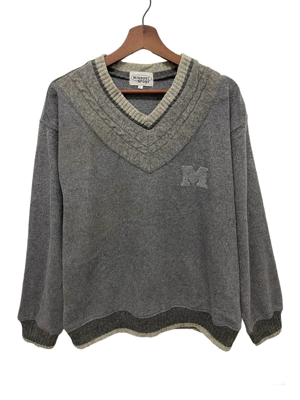 Missoni VINTAGE MISSONI SPORT FLEECE KNIT JUMPER Size US L / EU 52-54 / 3 - 1 Thumbnail