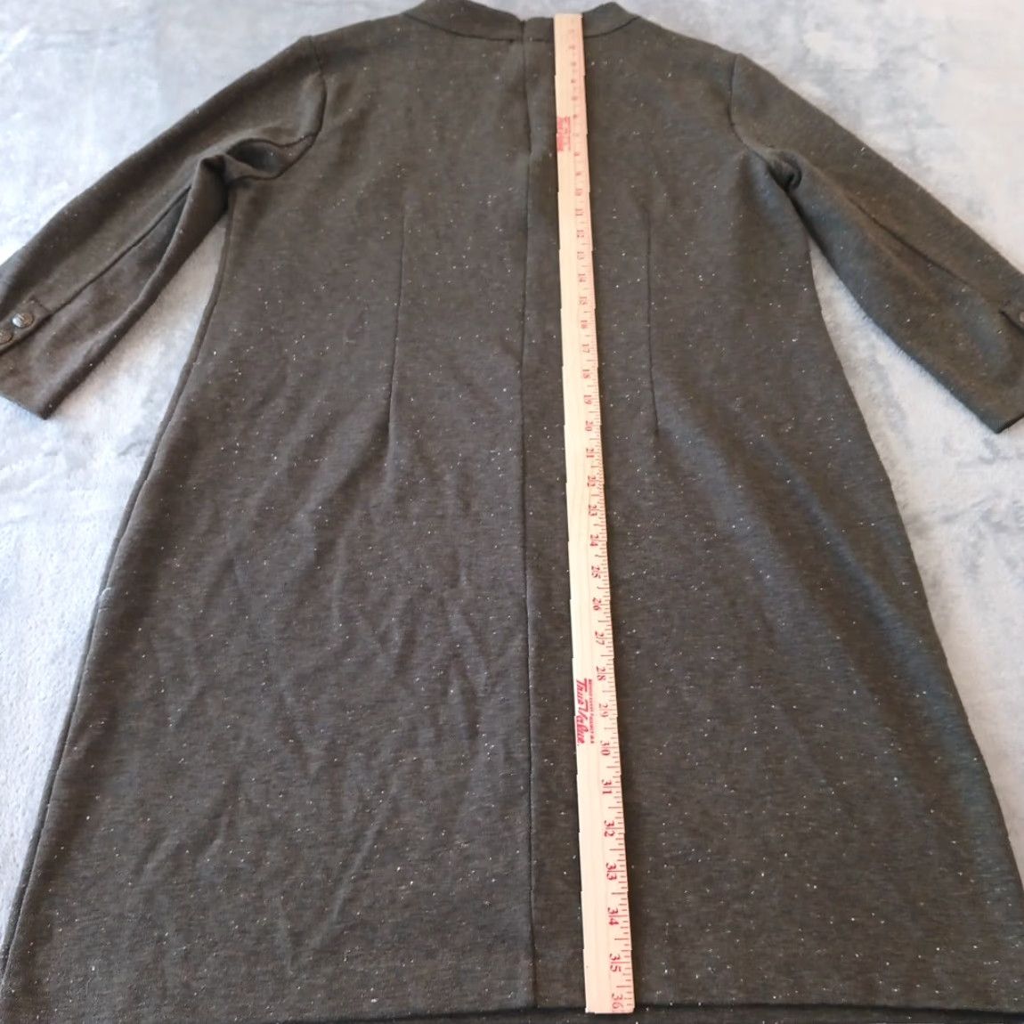 Talbots Talbots Shift Dress Large Green 3/4 Sleeve Knit Knee Length Women Regular L Knit Cotton Blend Vintage No Size L / US 10 / IT 46 - 6 Thumbnail