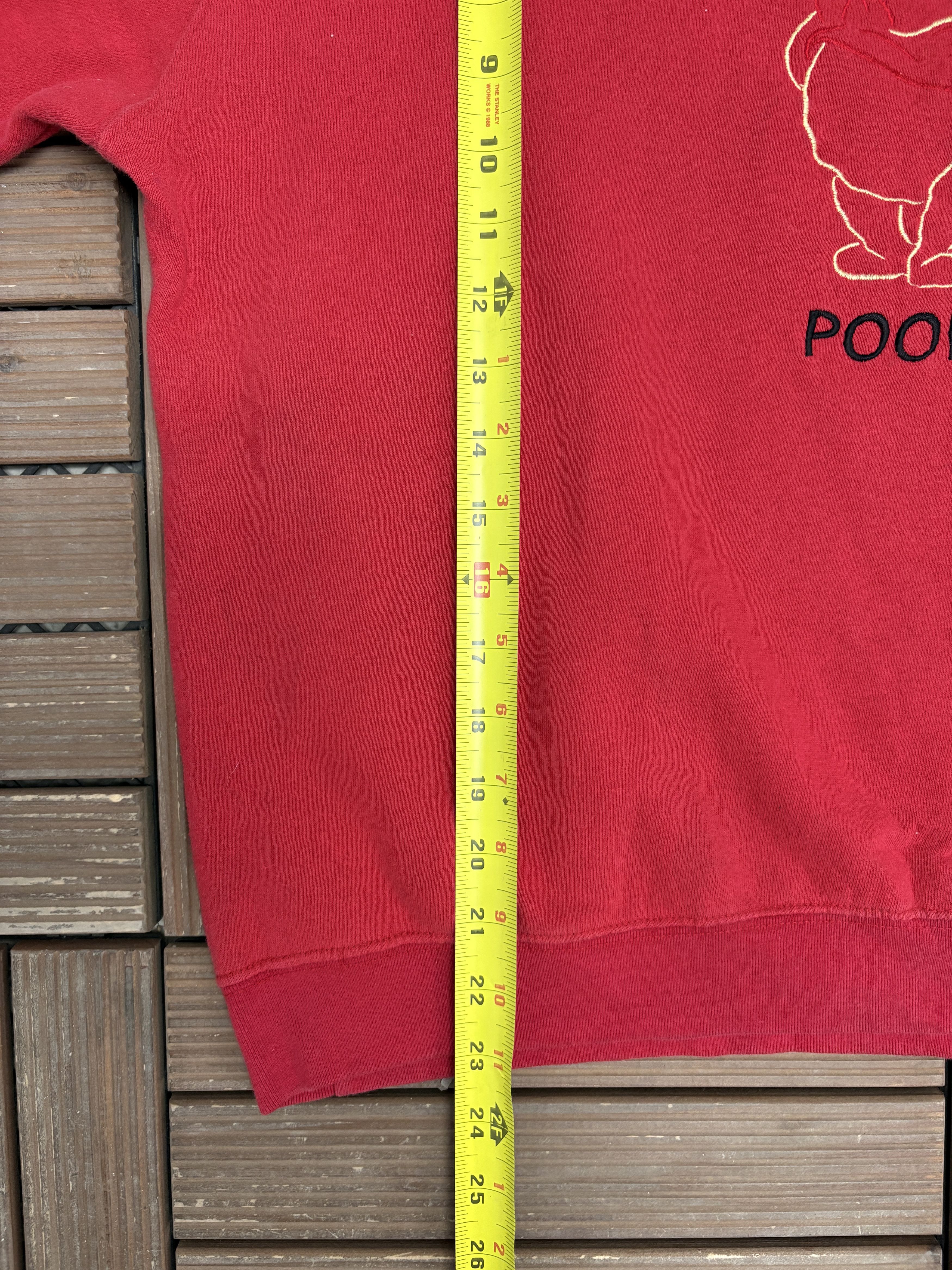Vintage Winnie The Pooh Embroidered Vintage Red Sweater Size US L / EU 52-54 / 3 - 8 Thumbnail