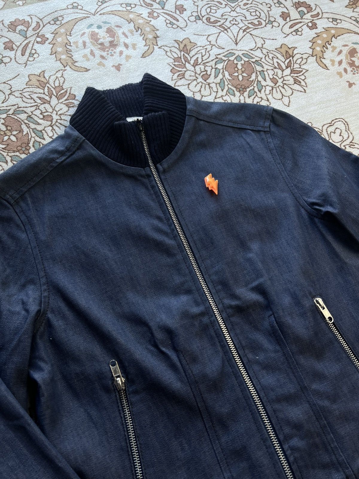 W&LT W&LT Logo Zip Up Denim Jacket Size S / US 4 / IT 40 - 3 Thumbnail
