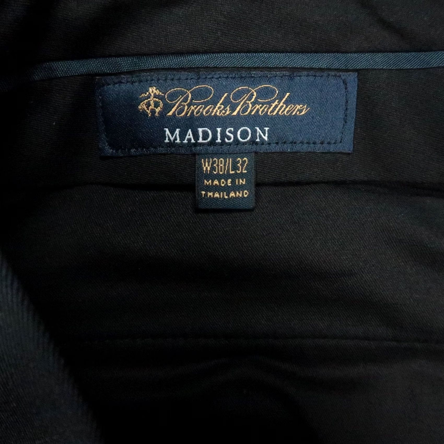 Brooks Brothers Brooks Brothers Mens Pants Black Wool Madison Fit Double Pleat Cuffed 38x32 Size US 38 / EU 54 - 4 Thumbnail