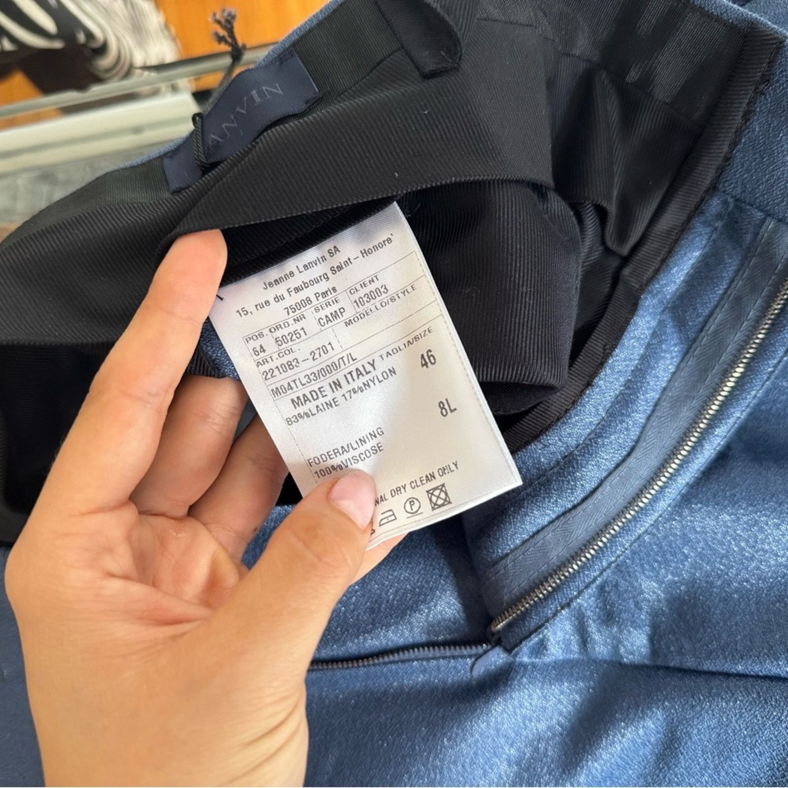 Lanvin Lanvin NWT Men's Blue Trousers Size US 30 / EU 46 - 4 Thumbnail