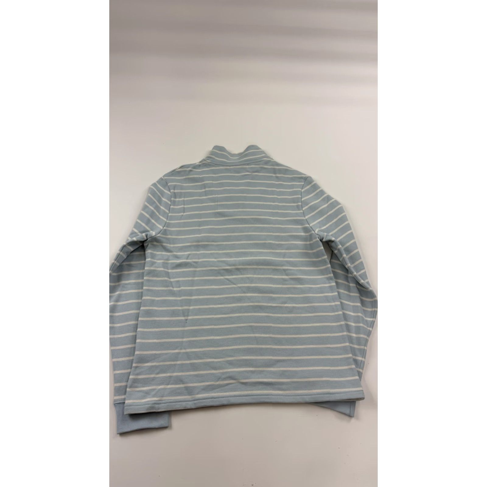 Vintage Très Bien Pullover Sweater Mens Small Blue White Striped Half Zip Mock Neck Size US S / EU 44-46 / 1 - 7 Thumbnail