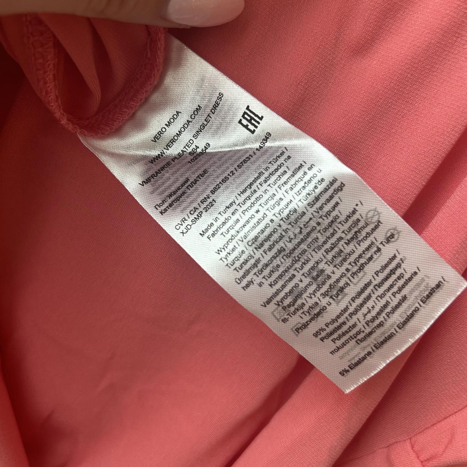 Designer Vero Moda Coral Pink Y2K Dress, Size S Size S / US 4 / IT 40 - 7 Thumbnail